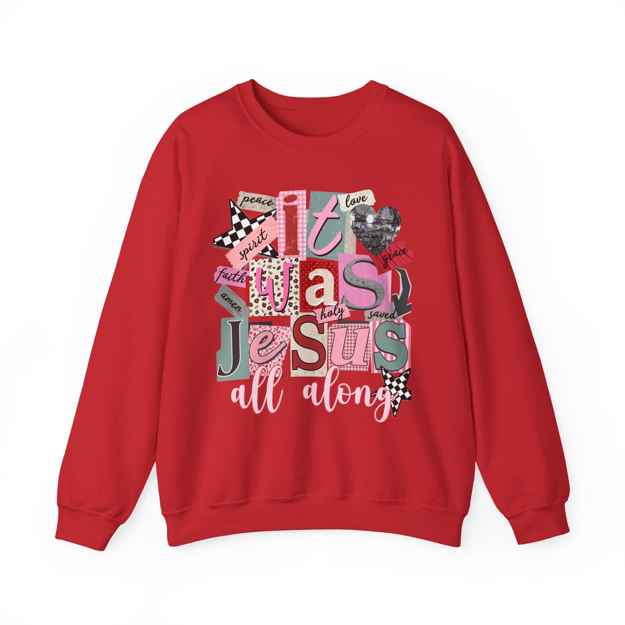 Jesus All Along Crewneck Sweatshirt — Christian Faith Graphic Pullover