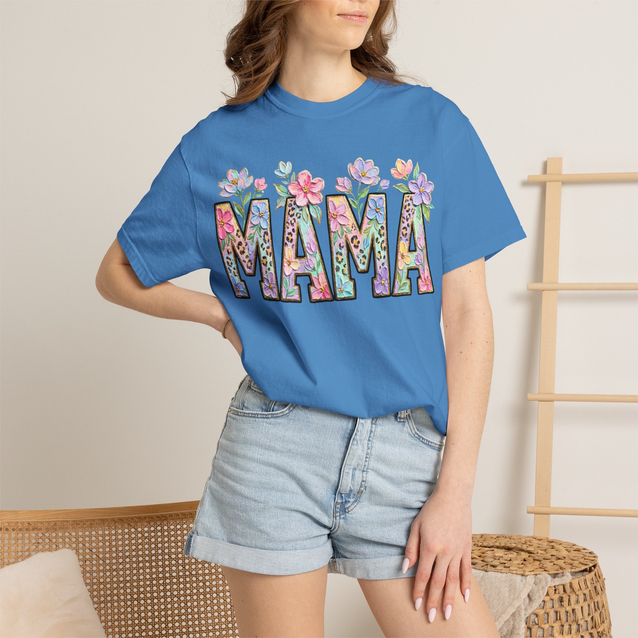 Mama Floral T-Shirt — Mother's Day Garden Letter Tee