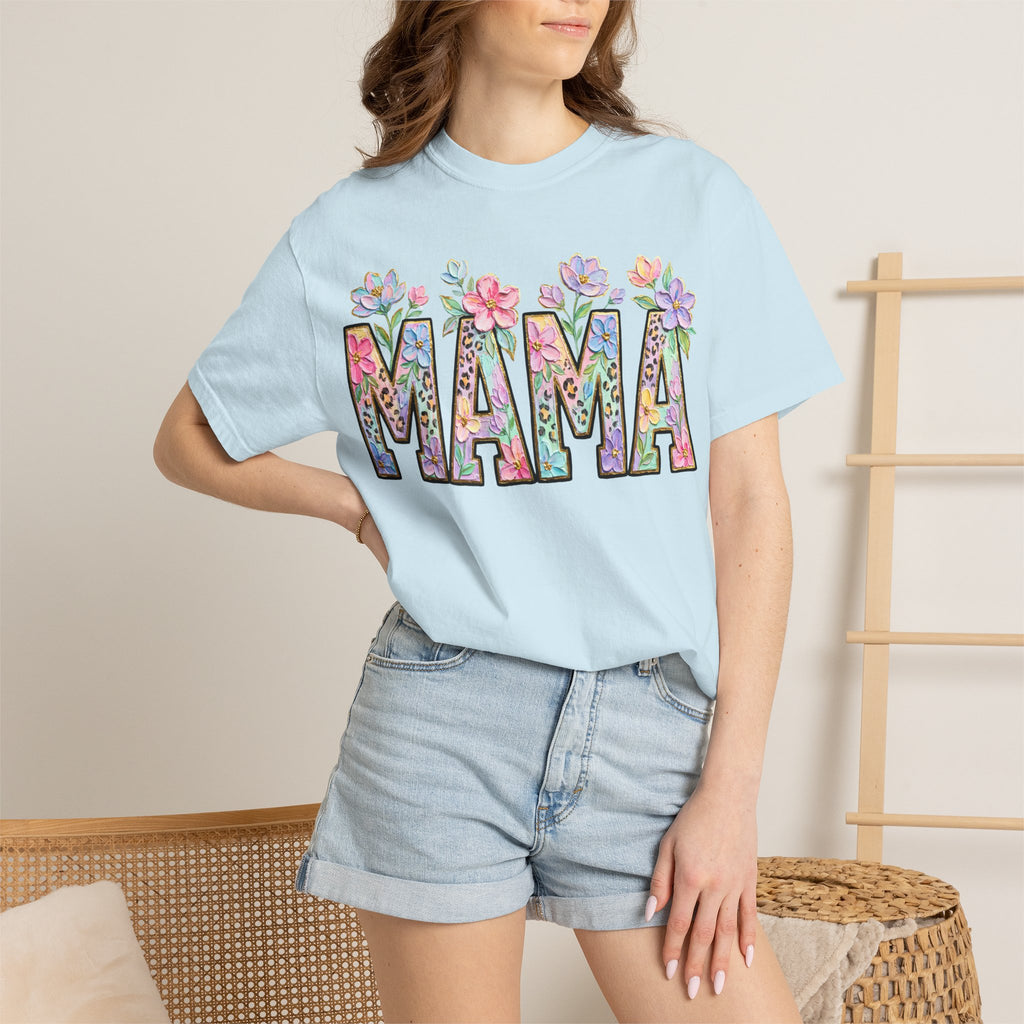 Mama Floral T-Shirt — Mother's Day Garden Letter Tee