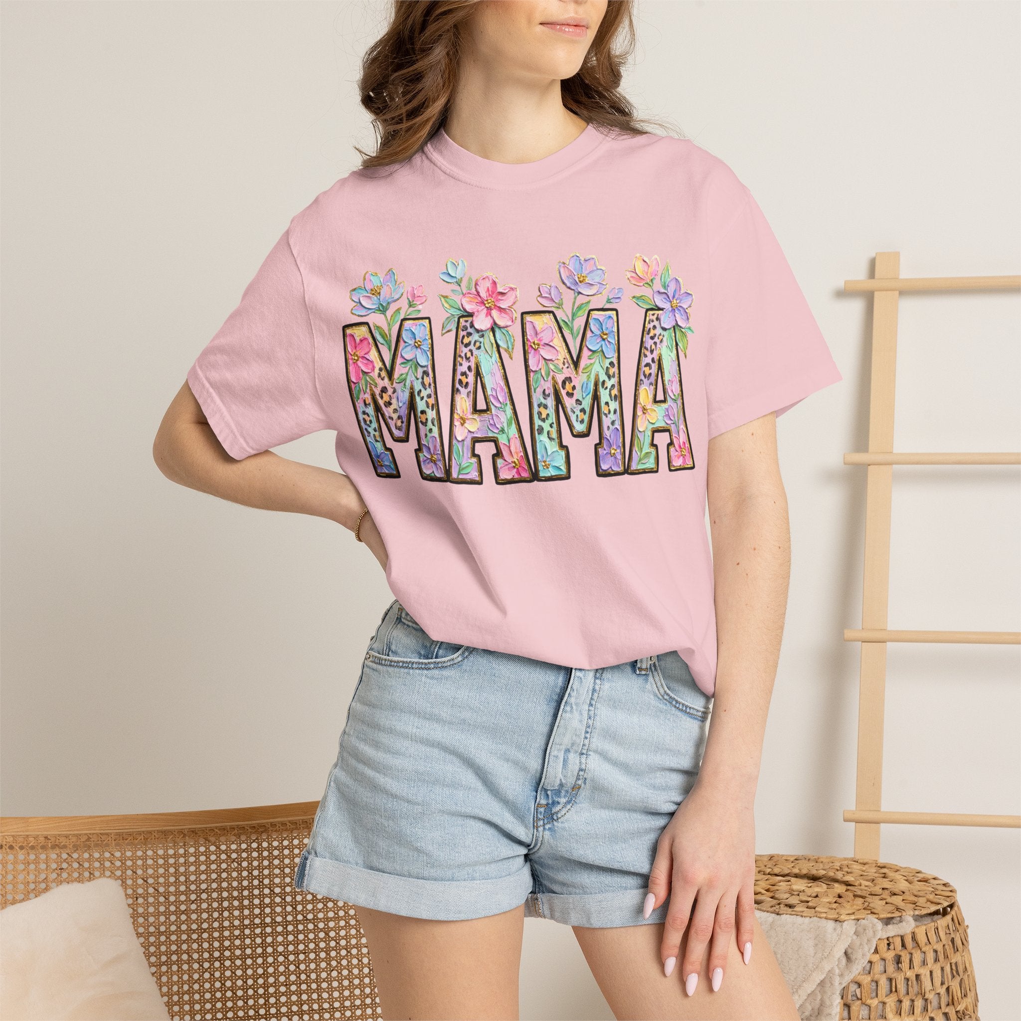 Mama Floral T-Shirt — Mother's Day Garden Letter Tee