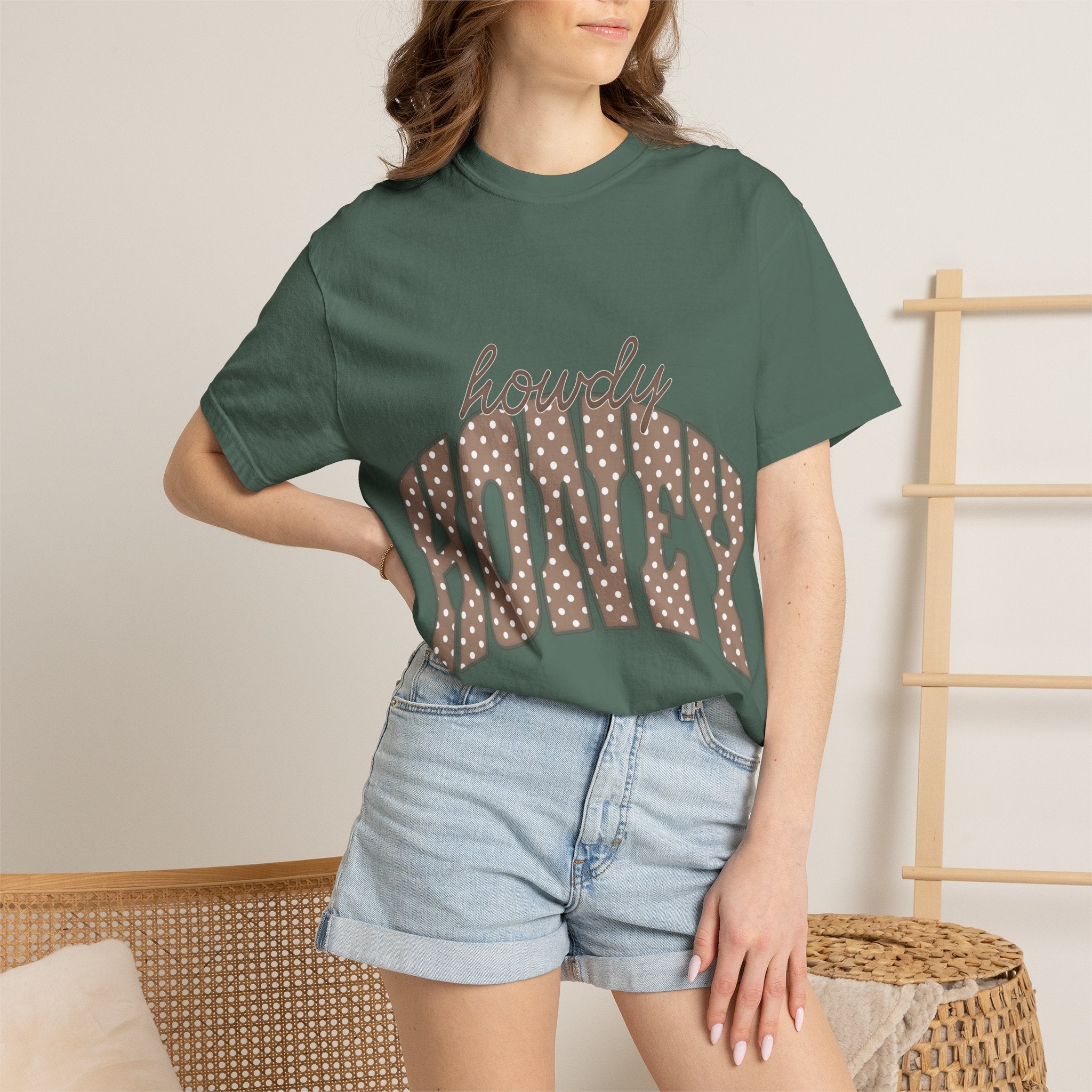Howdy Honey T-Shirt — Retro Polka Dot Western Tee
