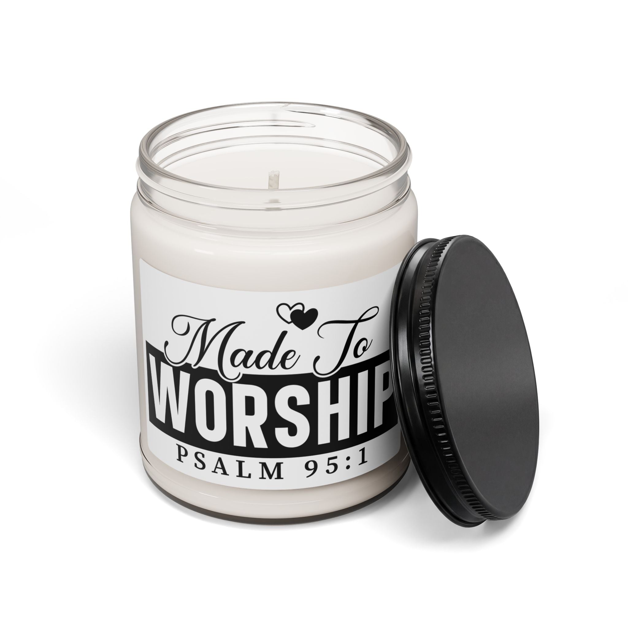Made to Worship Soy Candle - 9oz Biblical Psalm 95:1 Inspirational Scented Candle