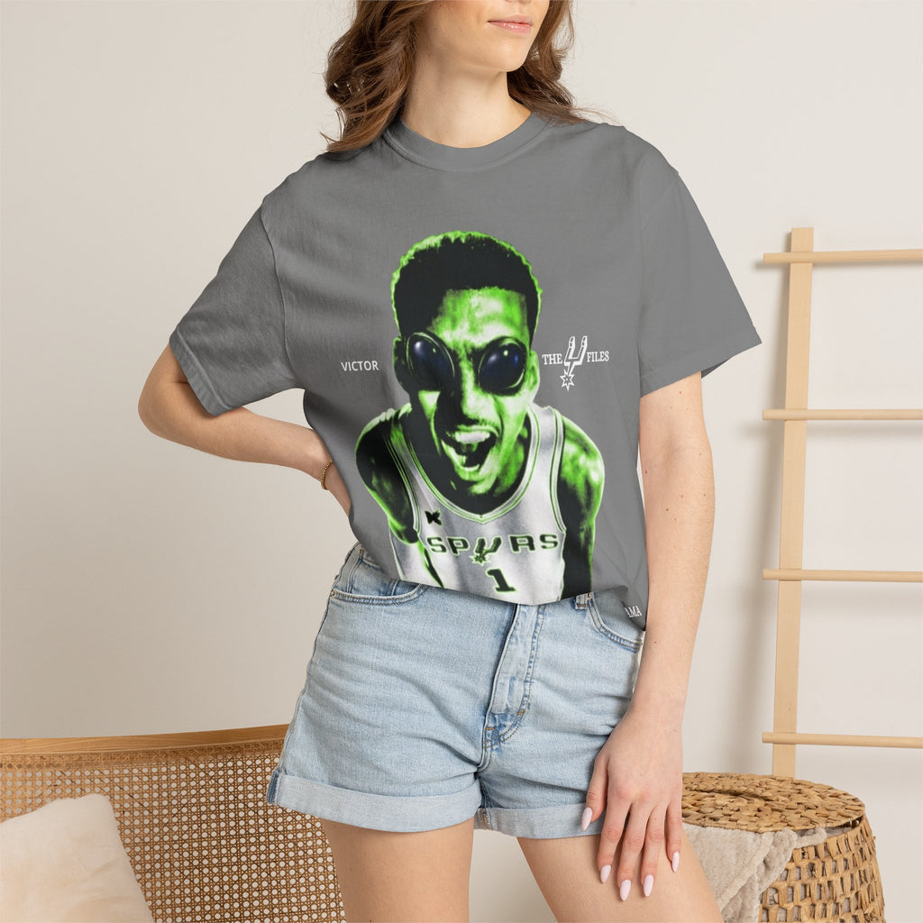 Graphic T-Shirt — WEMBY Neon Green Retro Sports Portrait