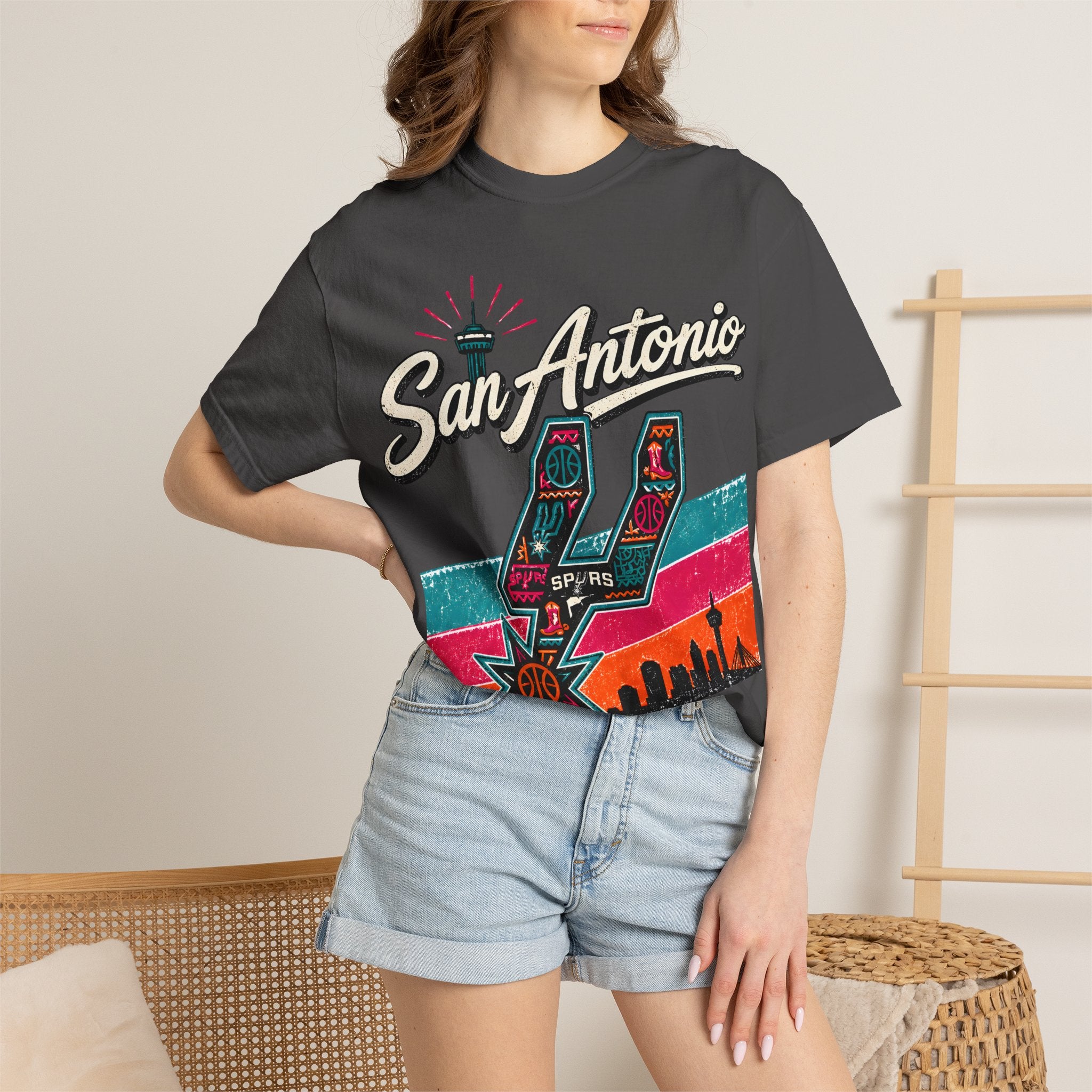 San Antonio Spurs Retro Skyline T-Shirt