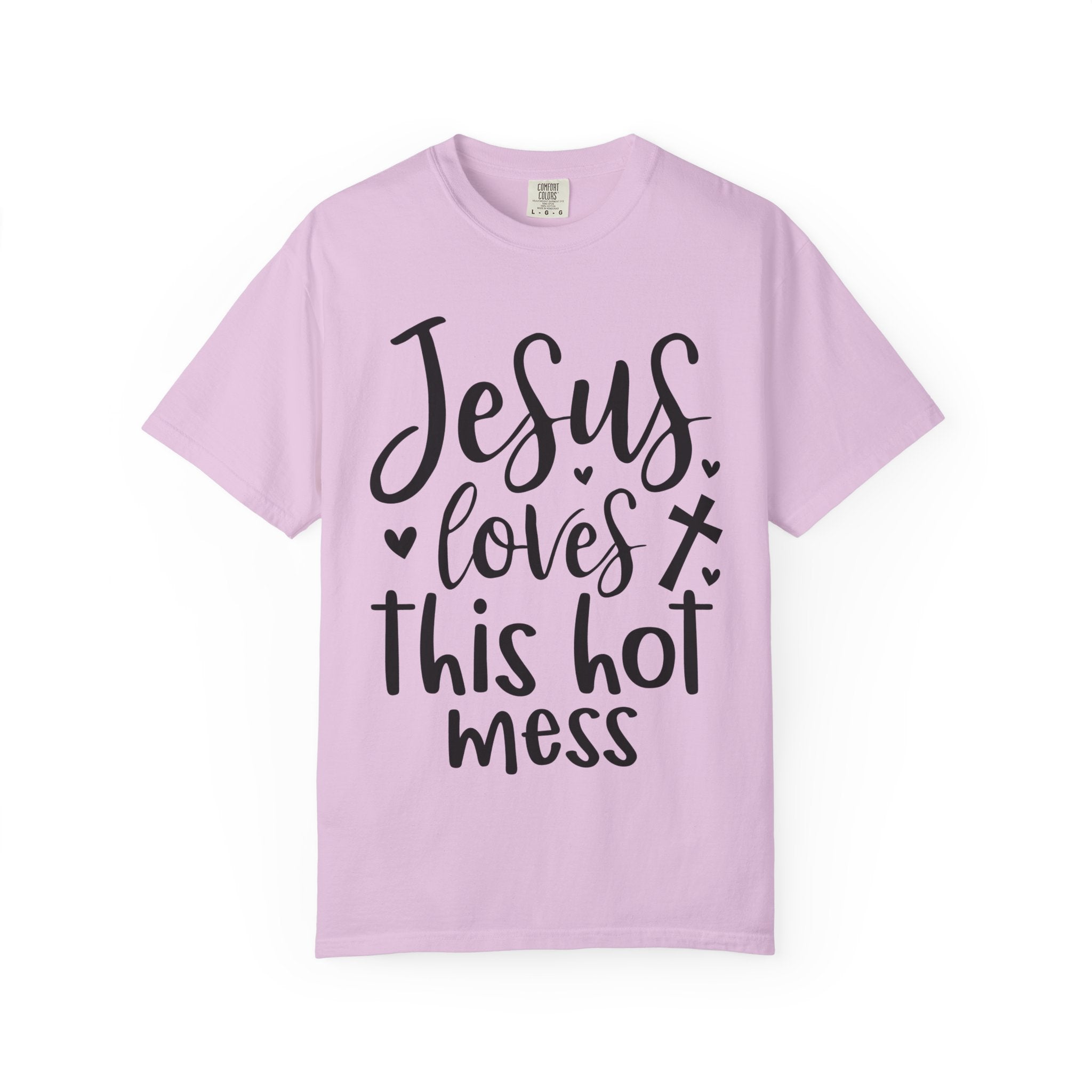 Jesus Loves This Hot Mess T-Shirt — Funny Christian Faith Tee