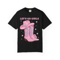 Let's Go Girls Pink Cowboy Boots T‑Shirt