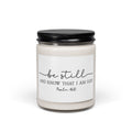 Be Still Soy Candle — 9oz Scented Jar Candle with Psalm 46:10 Inspirational Label