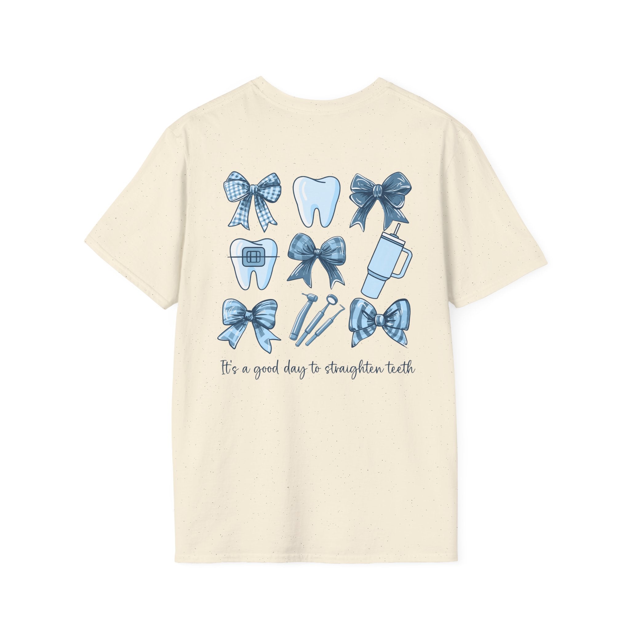 Dental Hygienist T-Shirt — 'Blue Sky' Tooth & Floss Graphic Tee