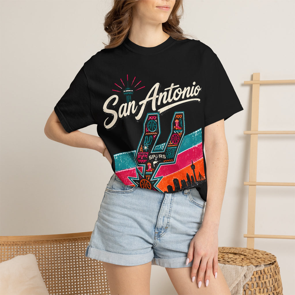 San Antonio Spurs Retro Skyline T-Shirt