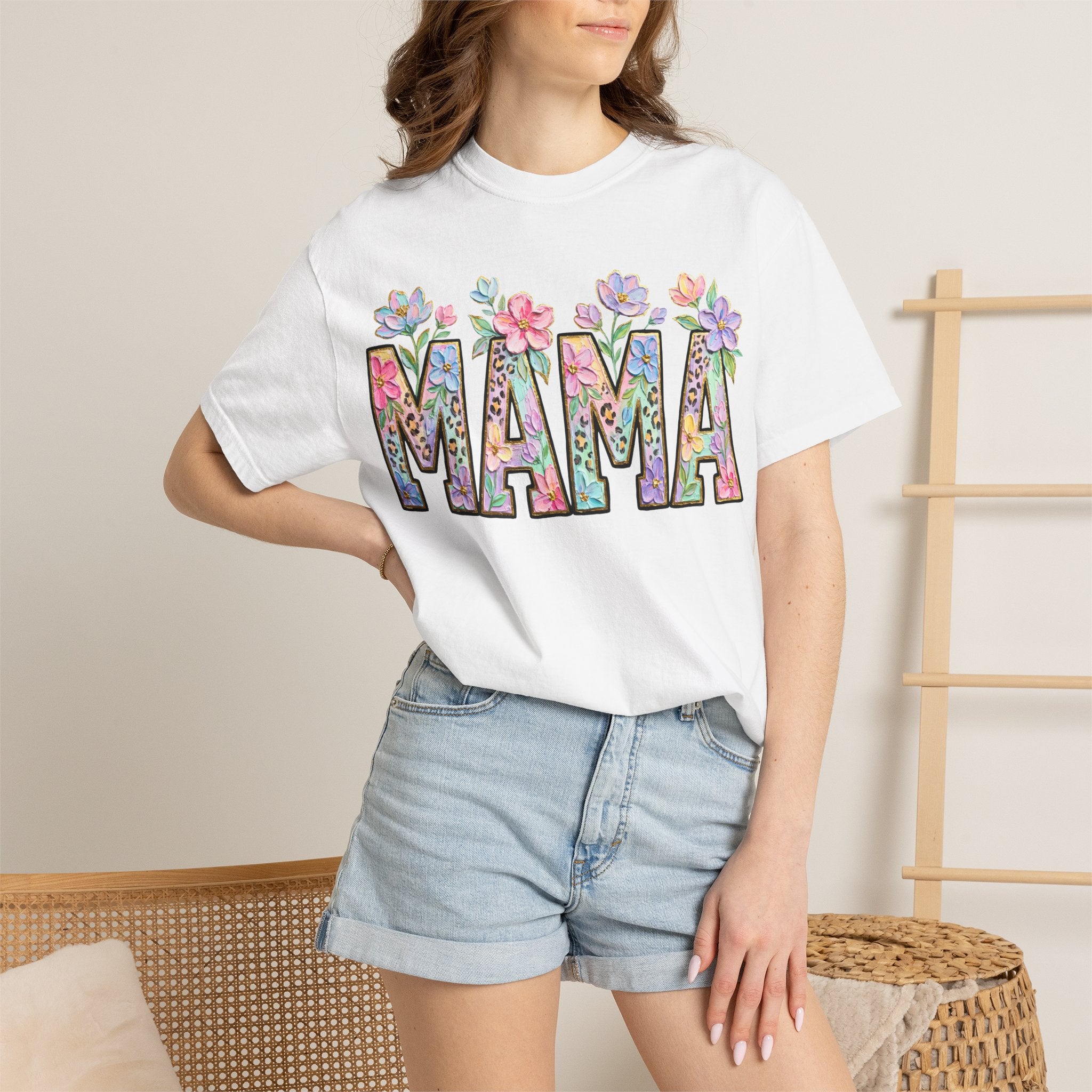 Mama Floral T-Shirt — Mother's Day Garden Letter Tee