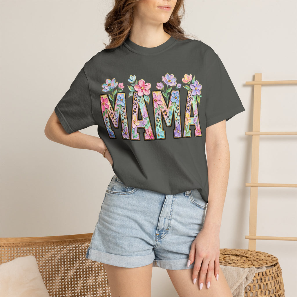 Mama Floral T-Shirt — Mother's Day Garden Letter Tee