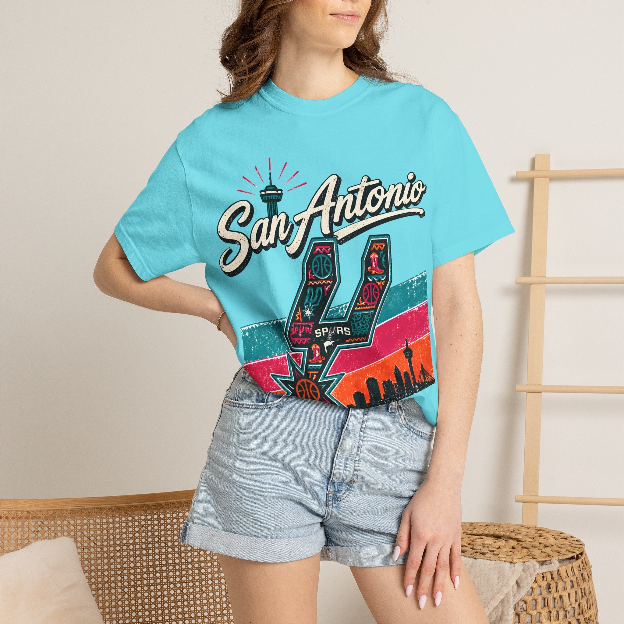 San Antonio Spurs Retro Skyline T-Shirt
