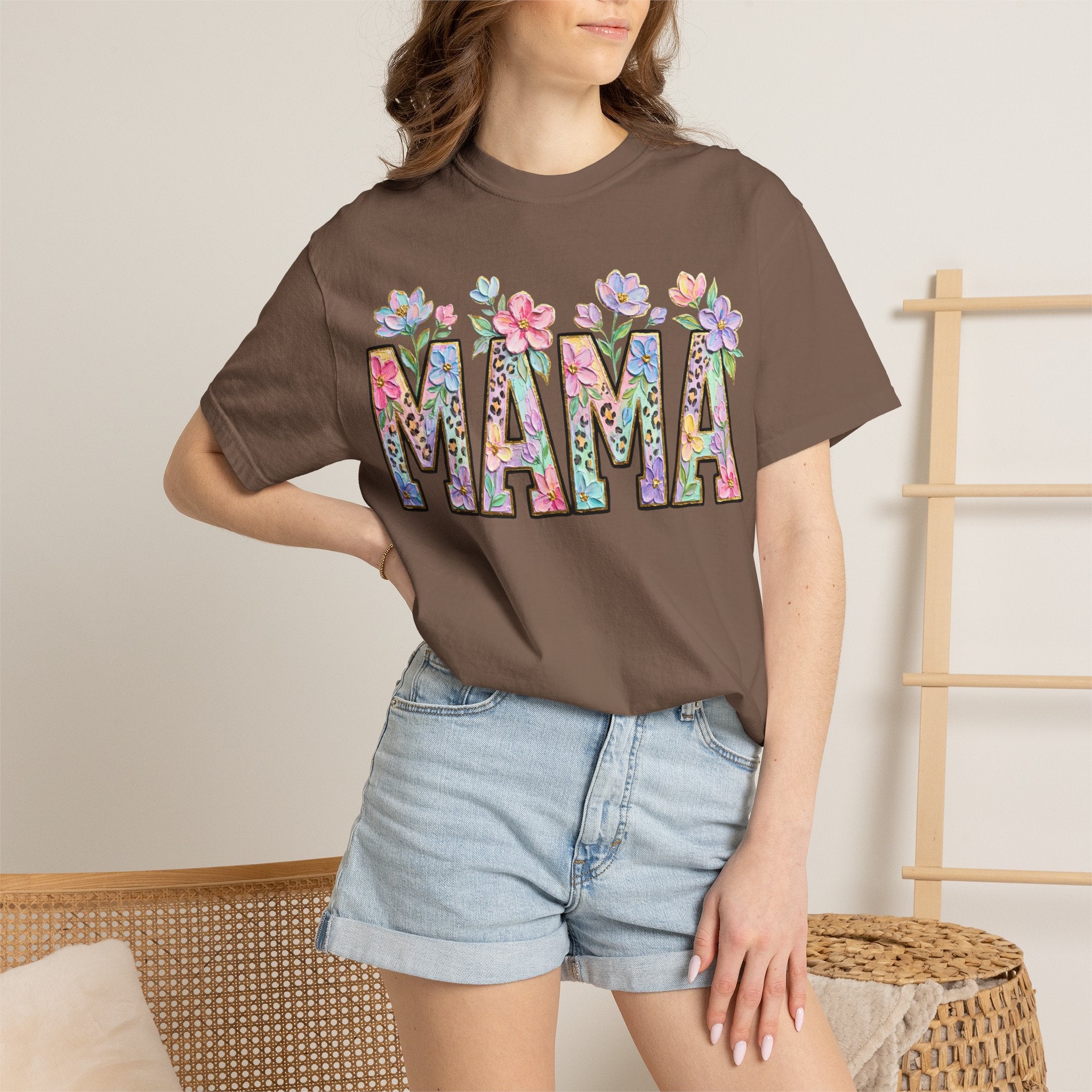 Mama Floral T-Shirt — Mother's Day Garden Letter Tee