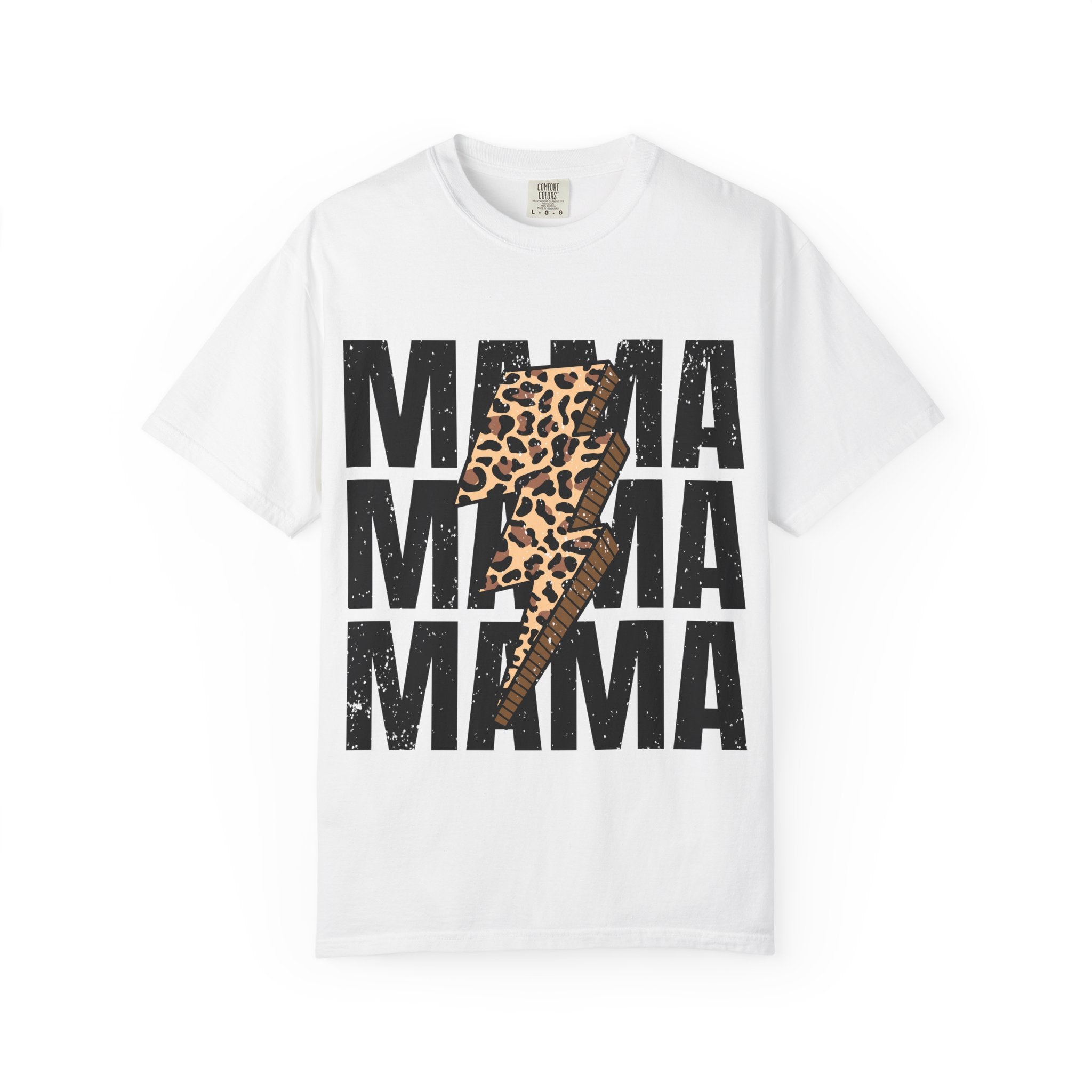 Mama Lightning Leopard Graphic T-Shirt