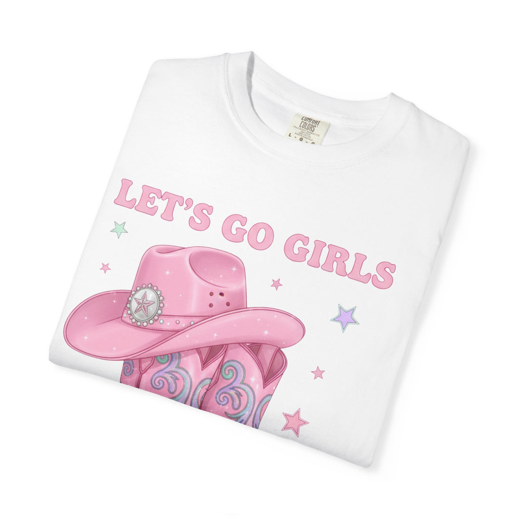 Let's Go Girls Pink Cowboy Boots T‑Shirt