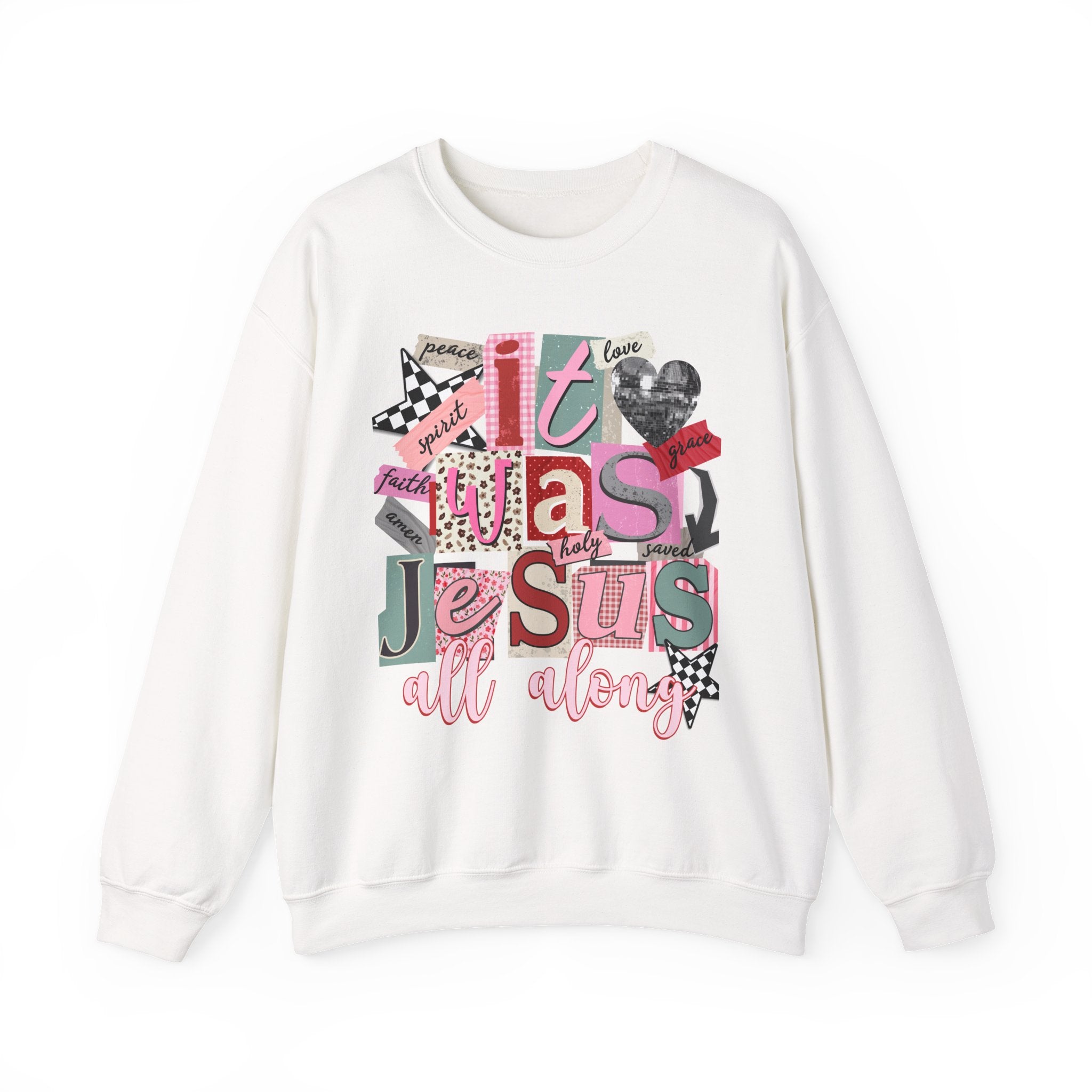 Jesus All Along Crewneck Sweatshirt — Christian Faith Graphic Pullover