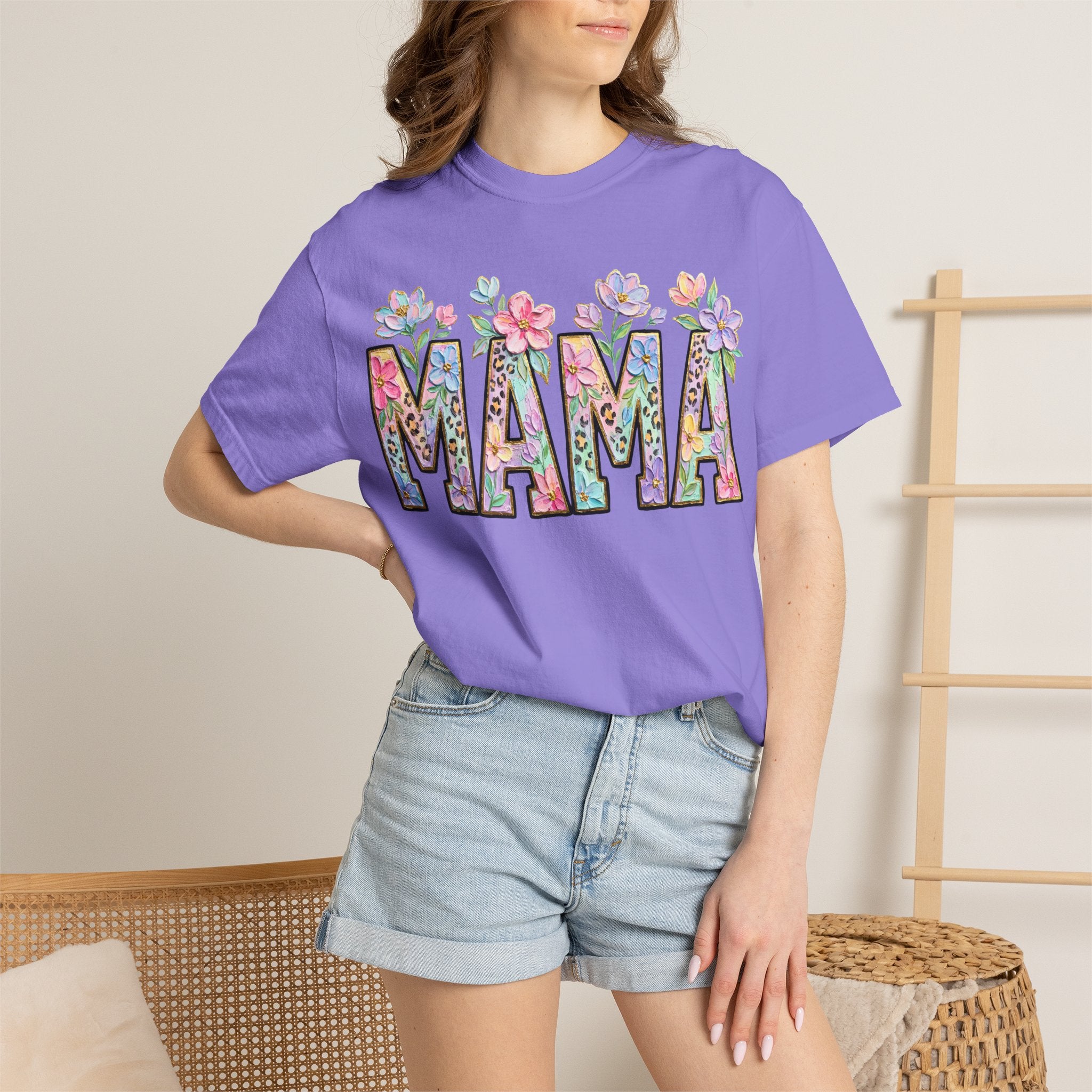Mama Floral T-Shirt — Mother's Day Garden Letter Tee