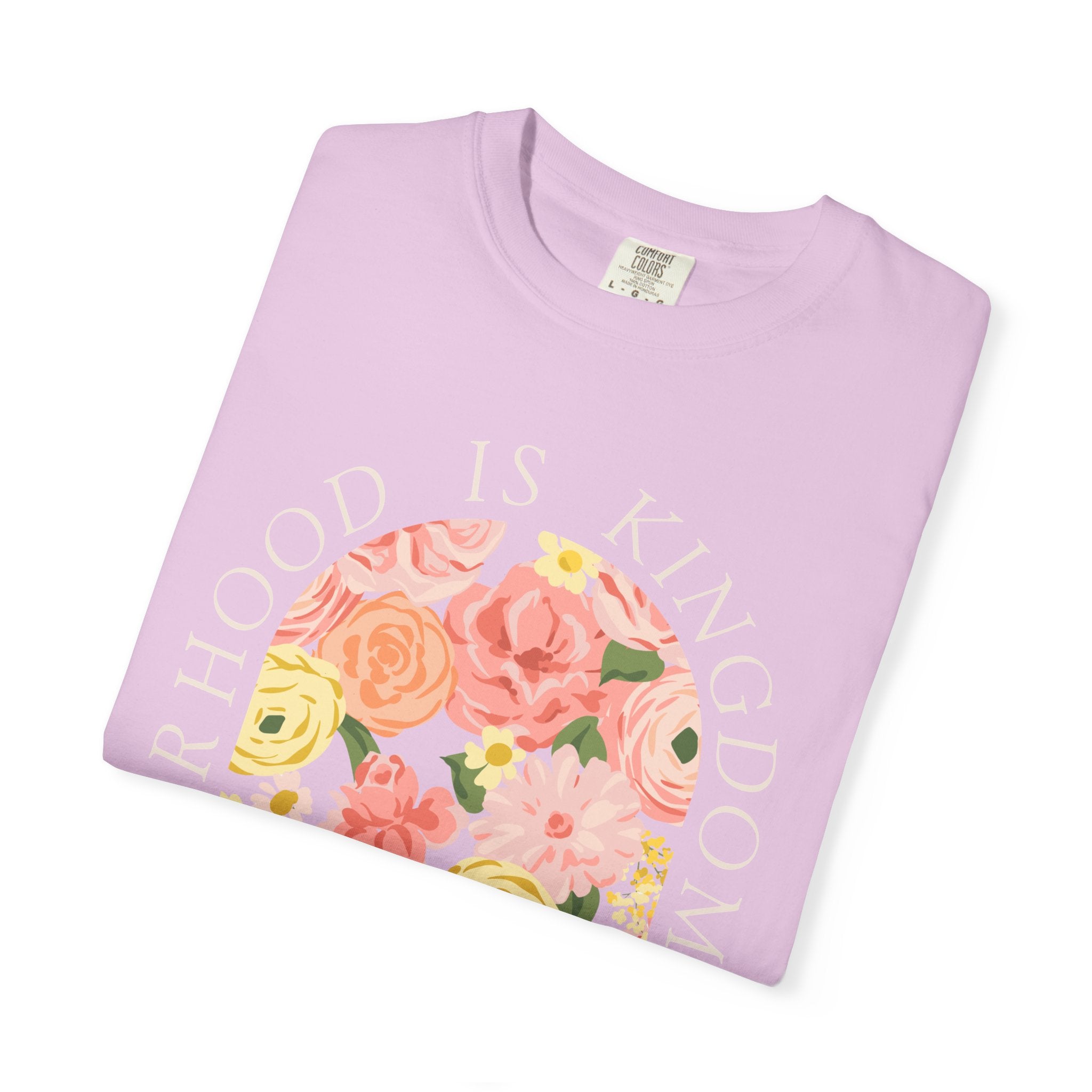 Motherhood Floral T-Shirt — "Motherhood Is Kingdom Work" (Proverbs 31:25-27)