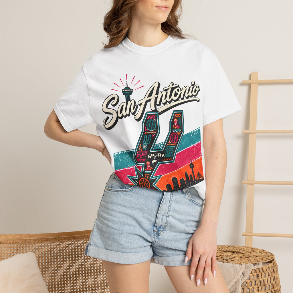 San Antonio Spurs Retro Skyline T-Shirt