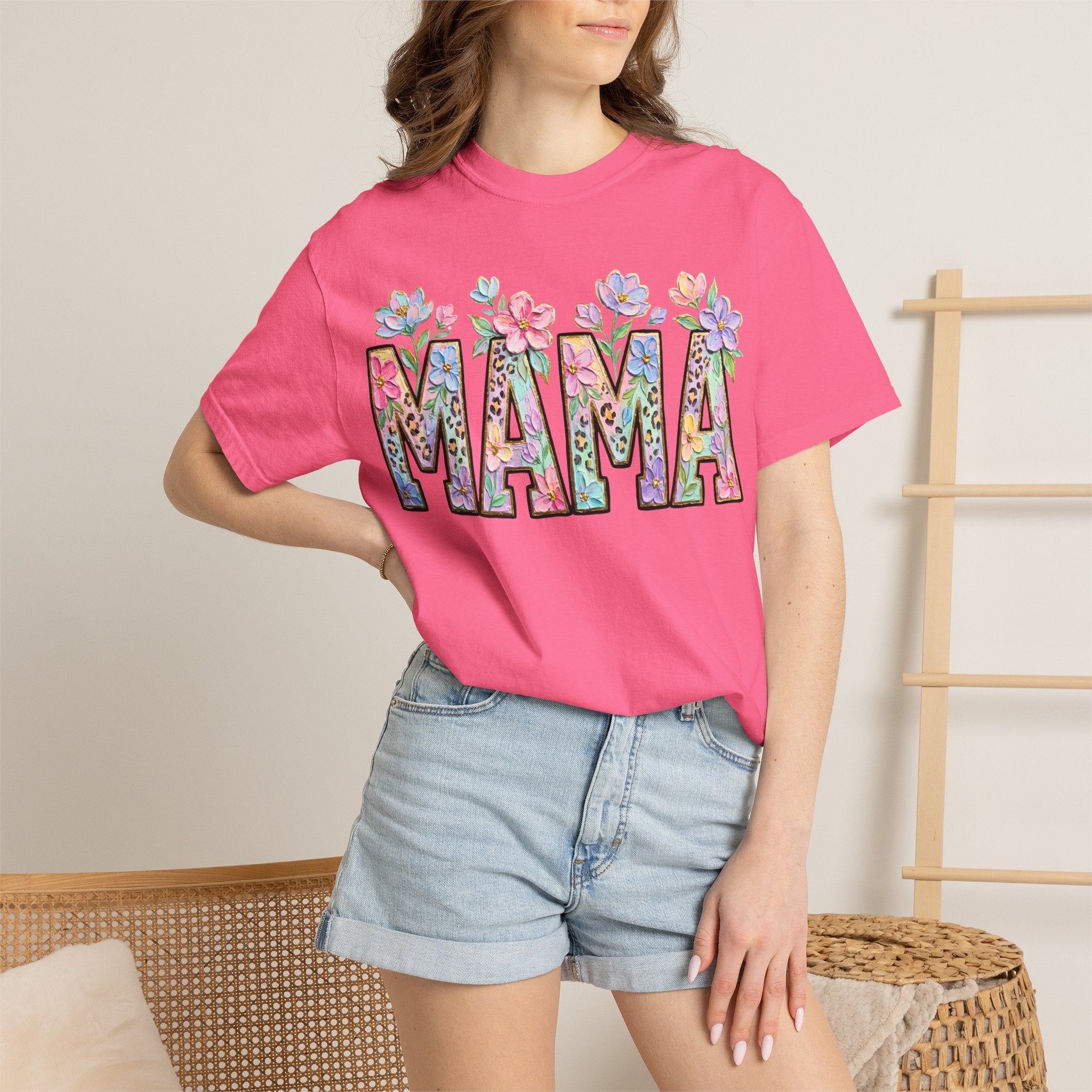 Mama Floral T-Shirt — Mother's Day Garden Letter Tee