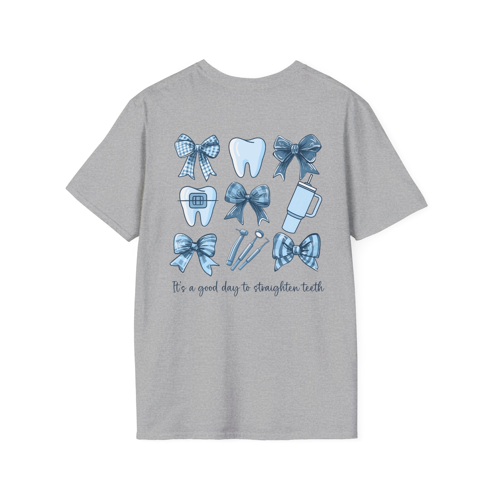Dental Hygienist T-Shirt — 'Blue Sky' Tooth & Floss Graphic Tee