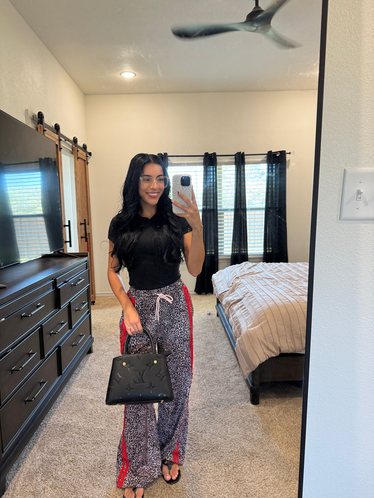 Leopard Red Lace Pants