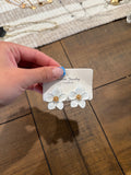 White Flower Earrings