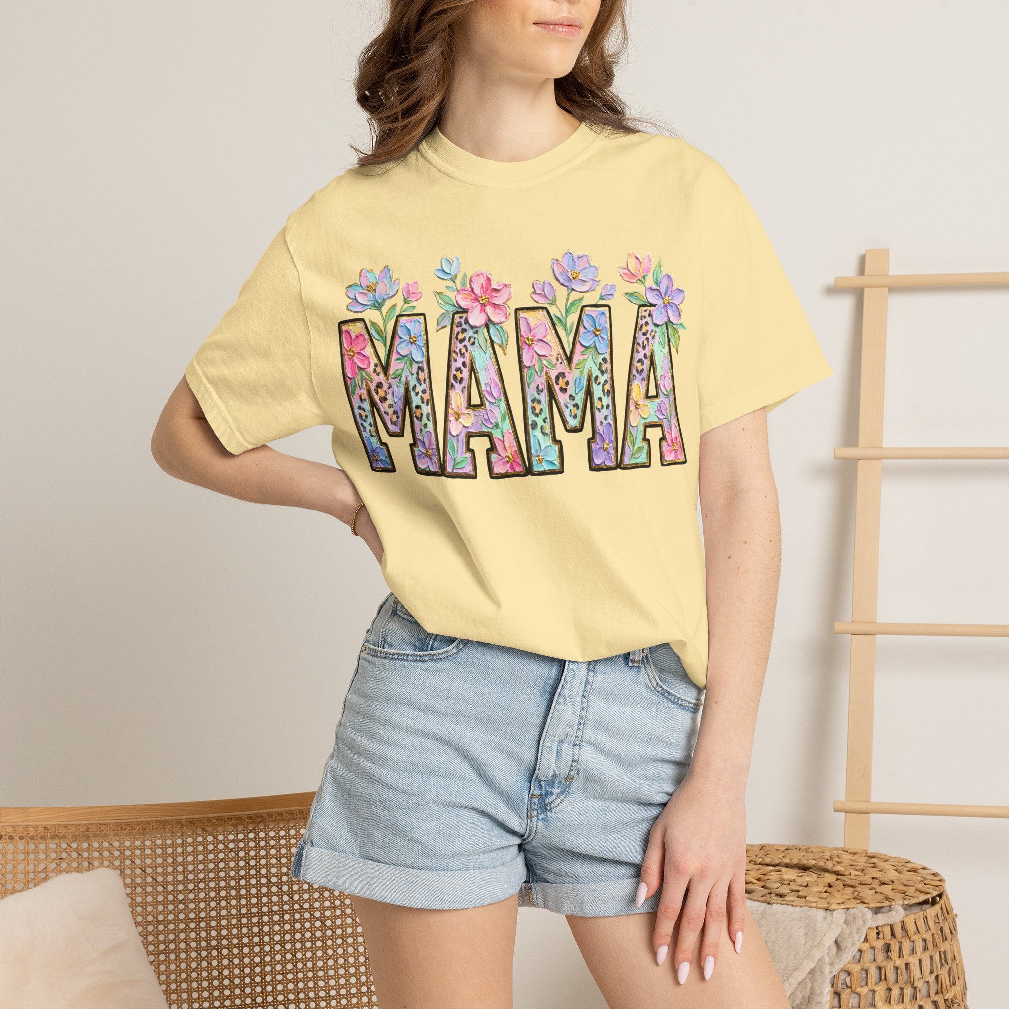 Mama Floral T-Shirt — Mother's Day Garden Letter Tee