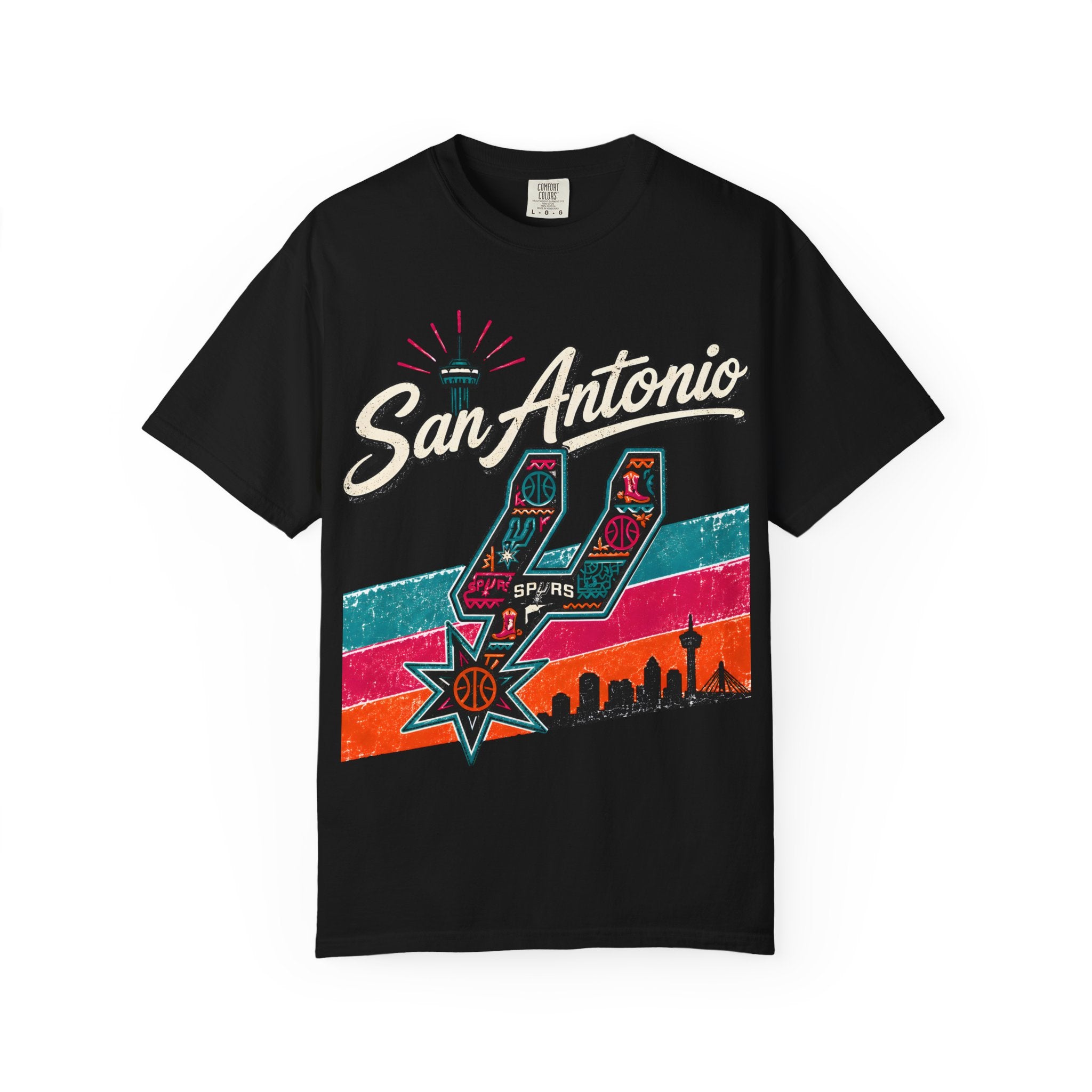 San Antonio Spurs Retro Skyline T-Shirt