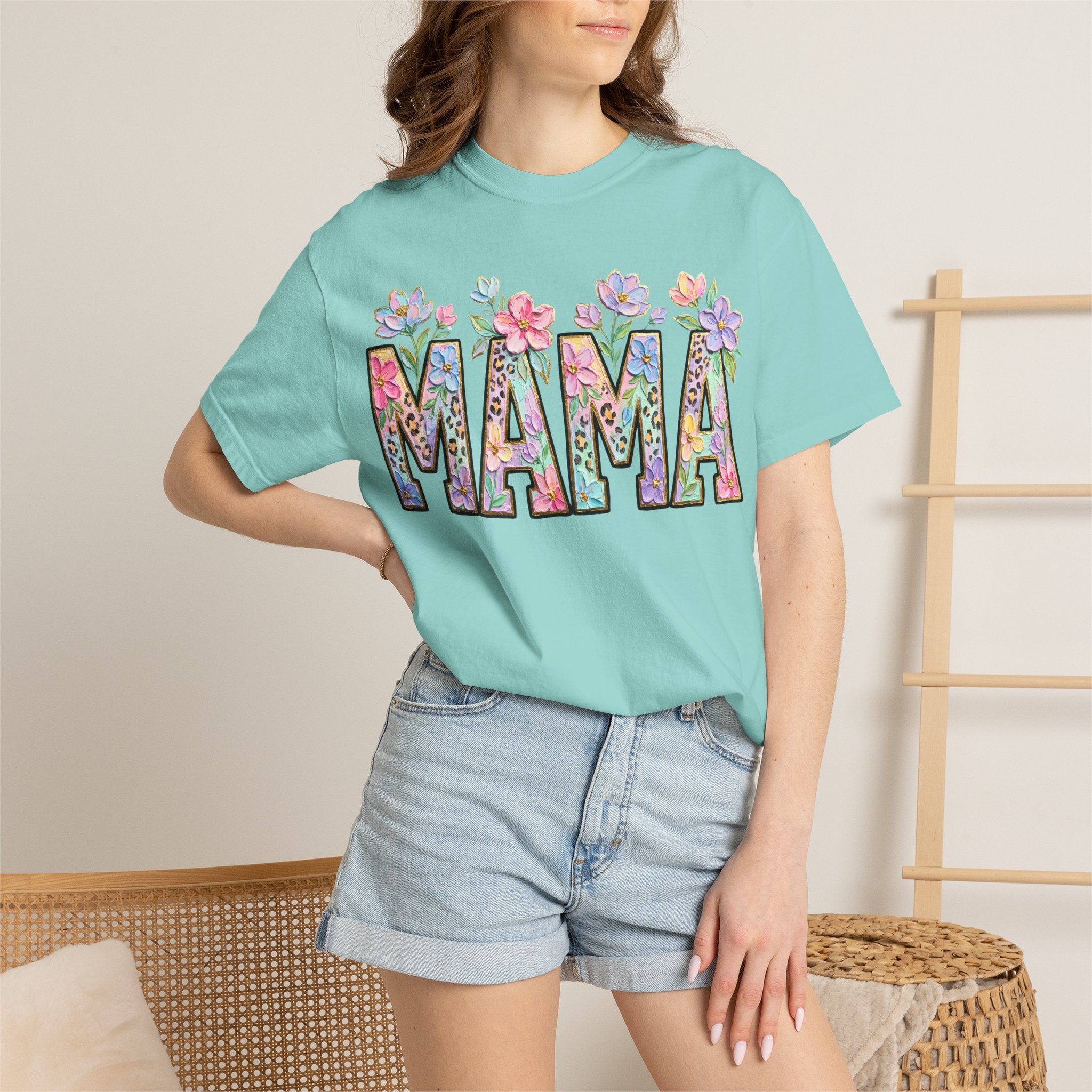 Mama Floral T-Shirt — Mother's Day Garden Letter Tee