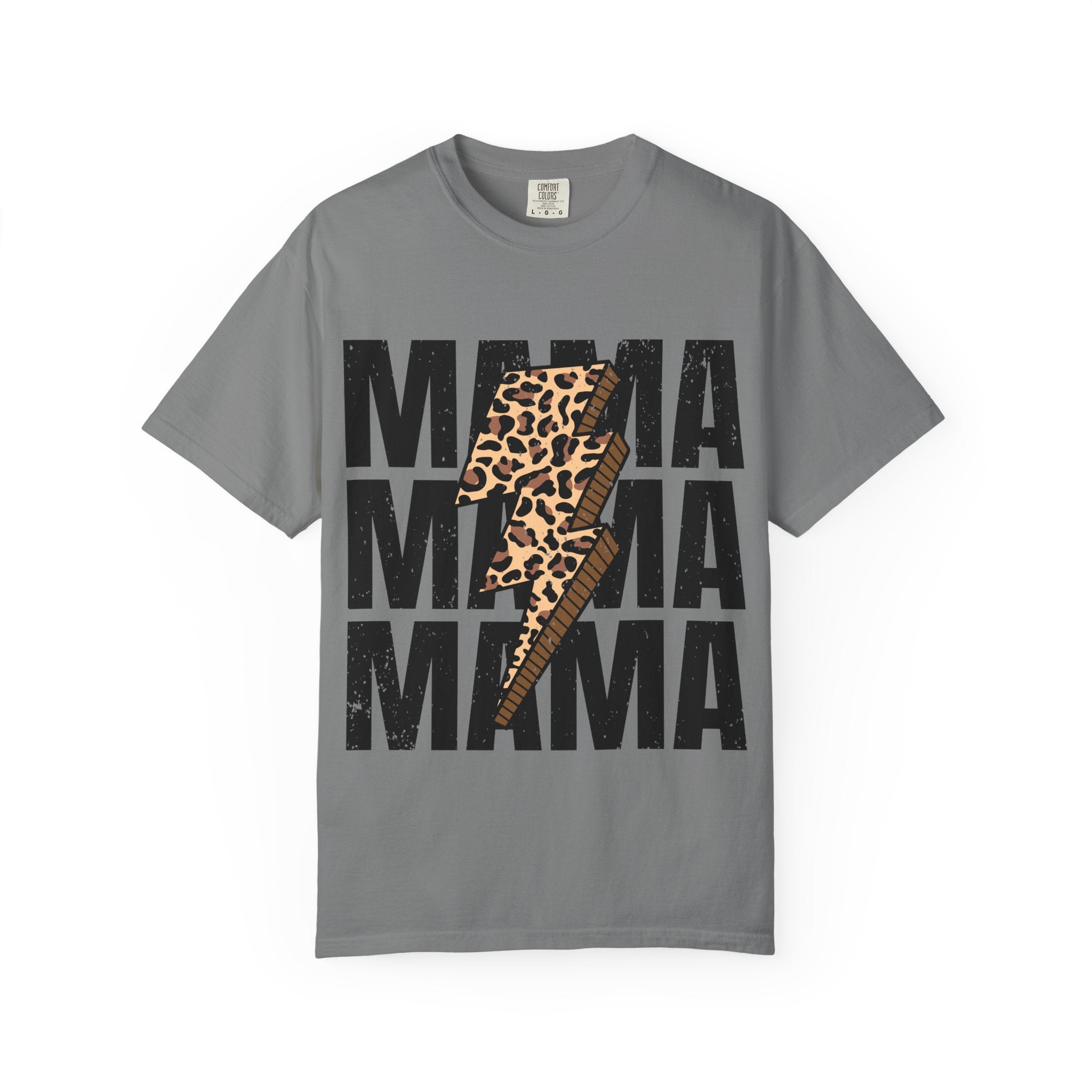 Mama Lightning Leopard Graphic T-Shirt