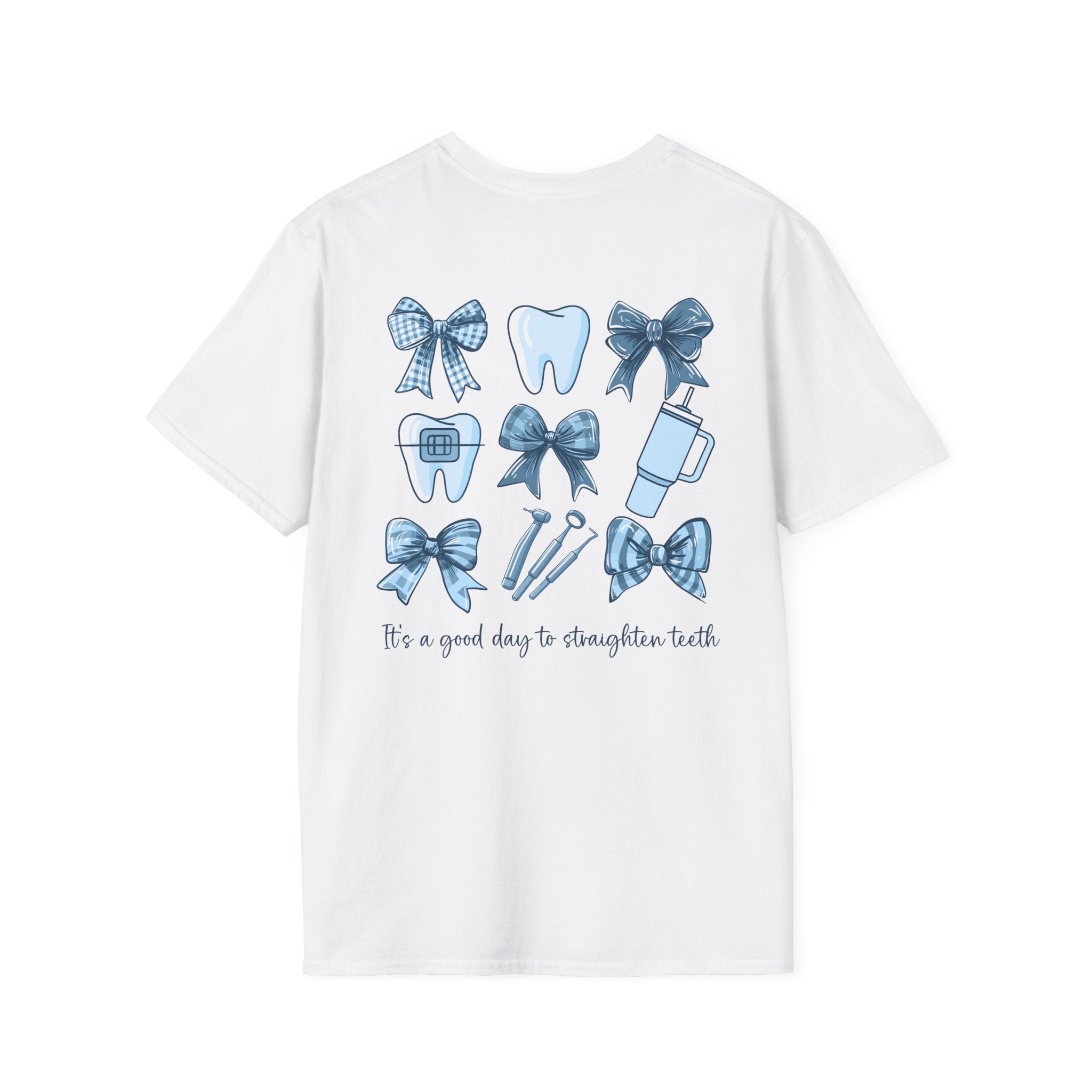 Dental Hygienist T-Shirt — 'Blue Sky' Tooth & Floss Graphic Tee