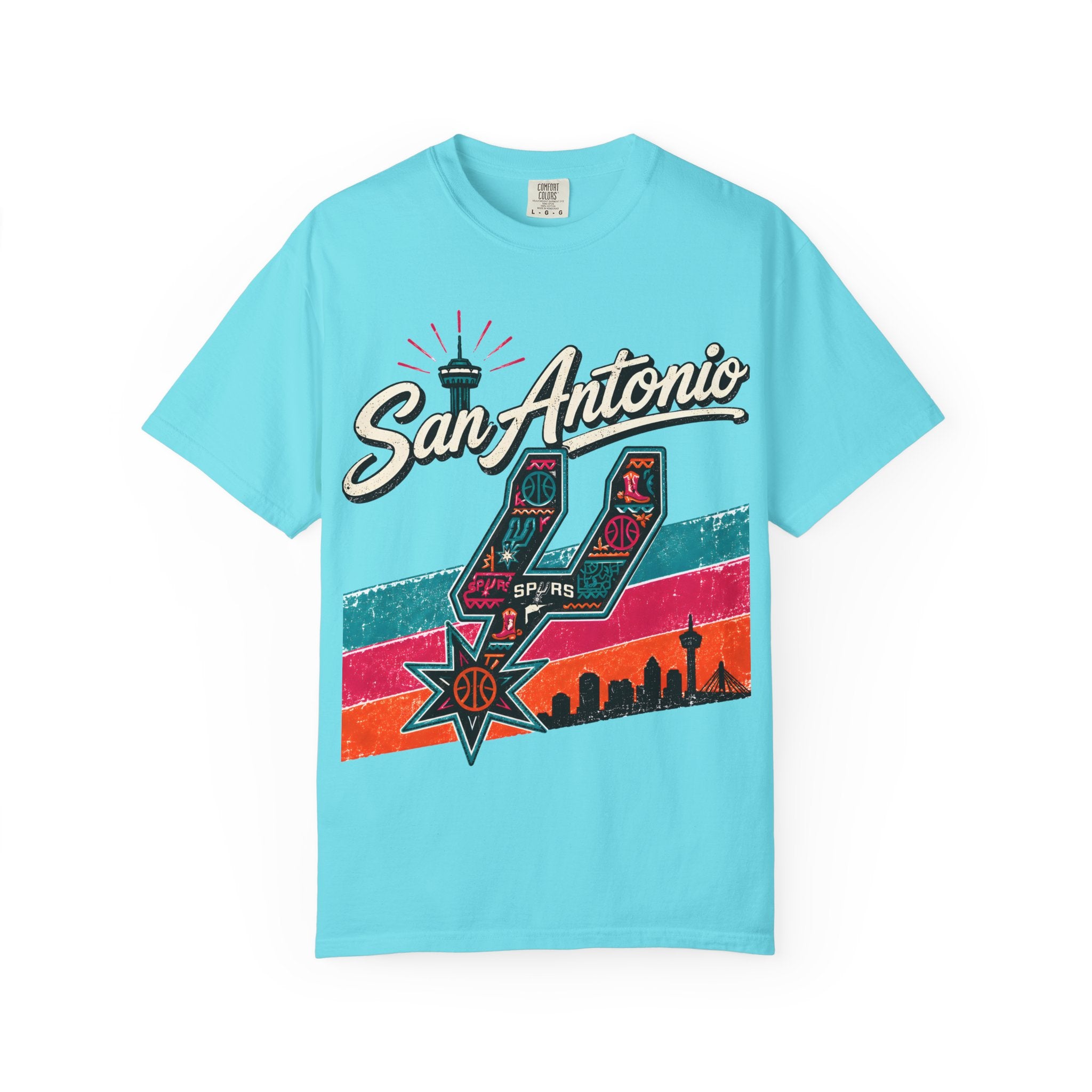 San Antonio Spurs Retro Skyline T-Shirt