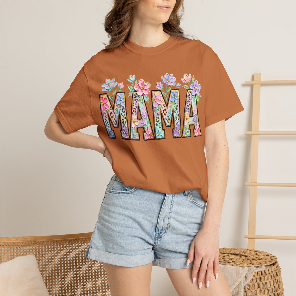 Mama Floral T-Shirt — Mother's Day Garden Letter Tee