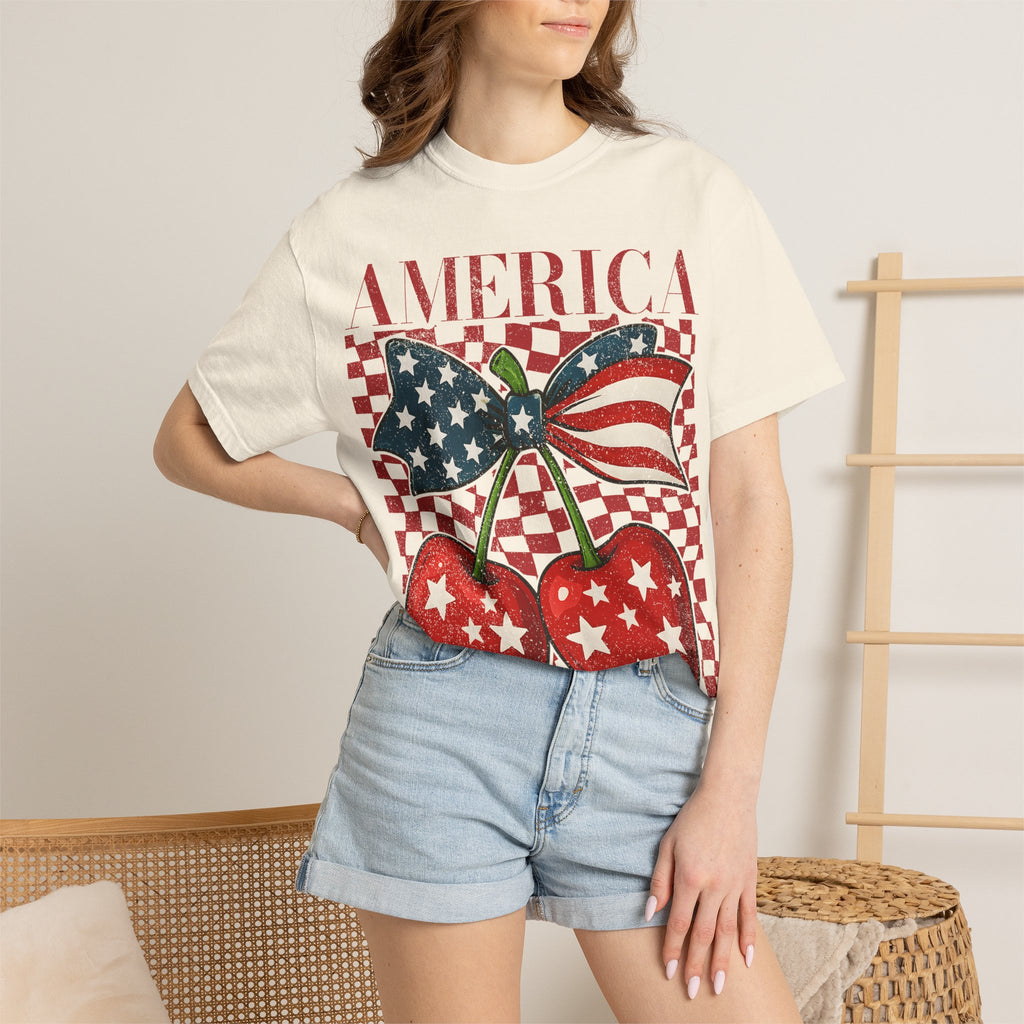 America Cherry Flag T-Shirt