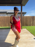 Red Gingham 2 Piece Dress