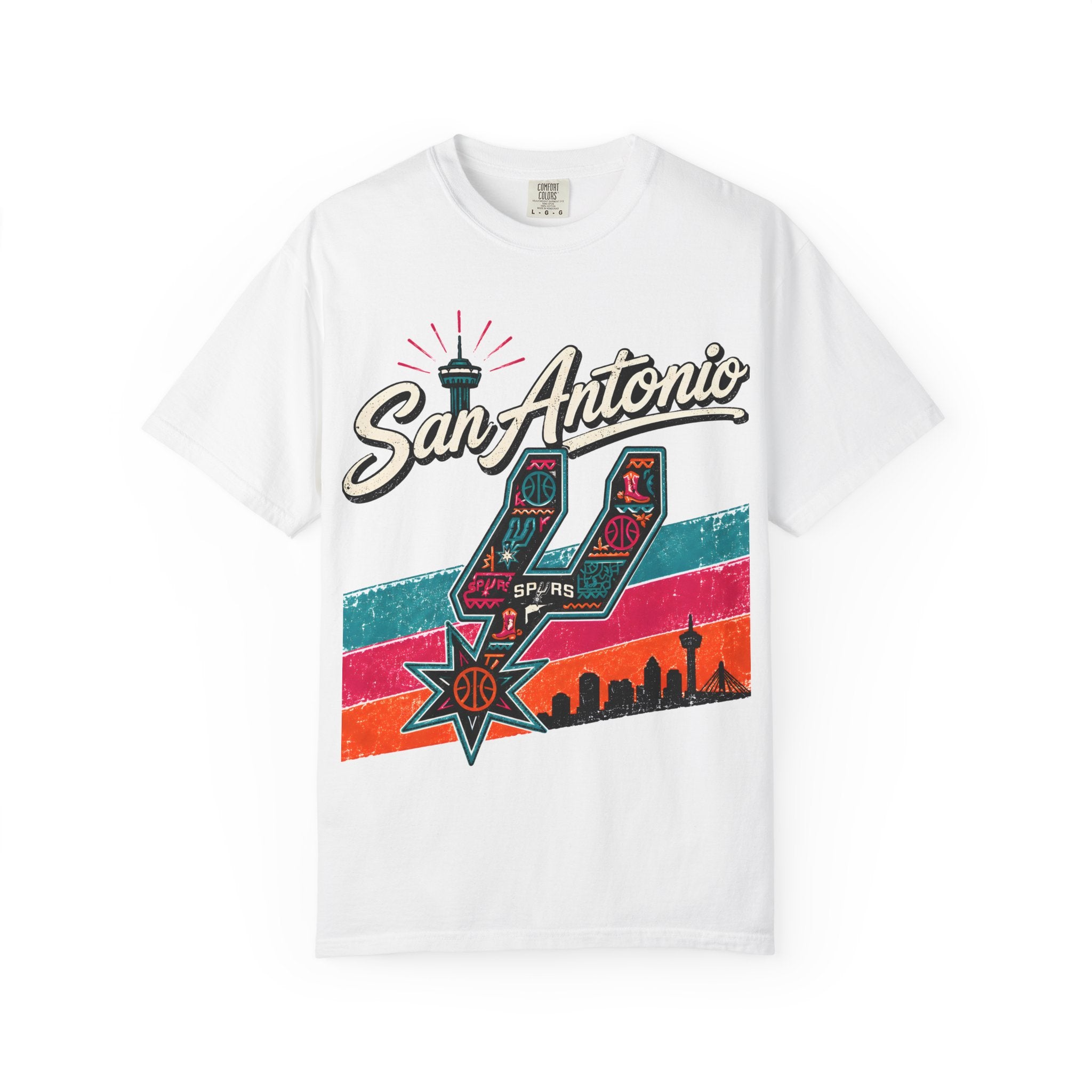 San Antonio Spurs Retro Skyline T-Shirt
