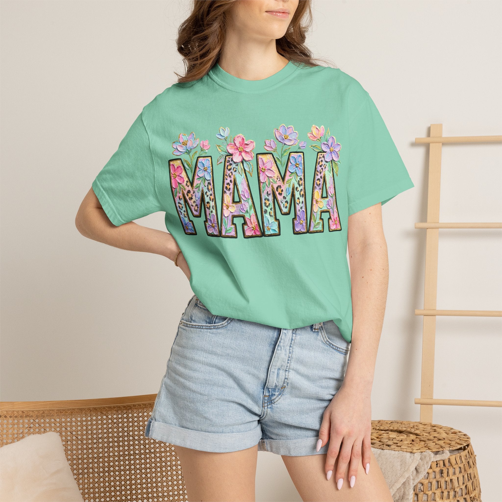 Mama Floral T-Shirt — Mother's Day Garden Letter Tee