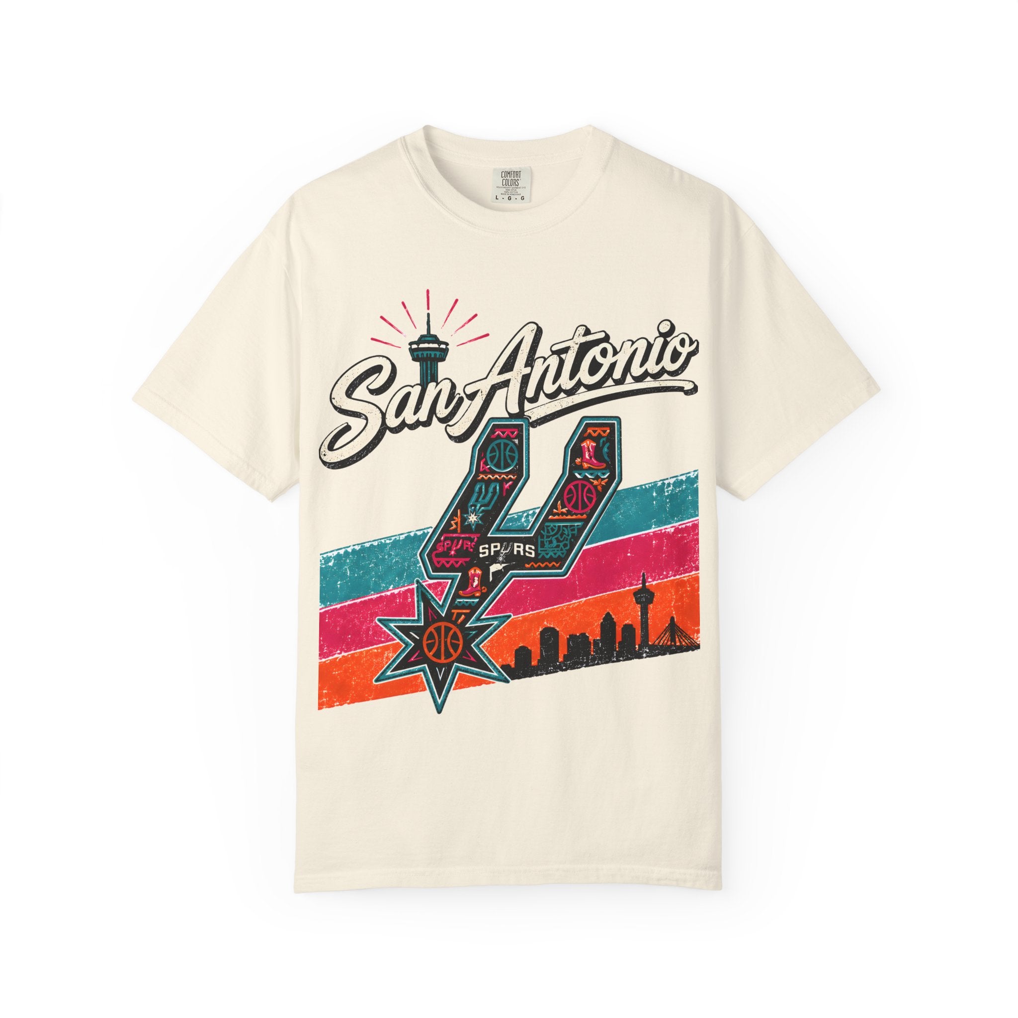 San Antonio Spurs Retro Skyline T-Shirt