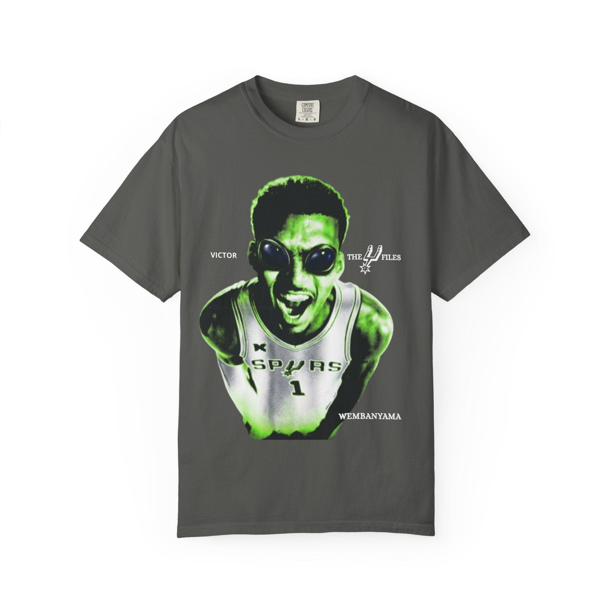 Graphic T-Shirt — WEMBY Neon Green Retro Sports Portrait