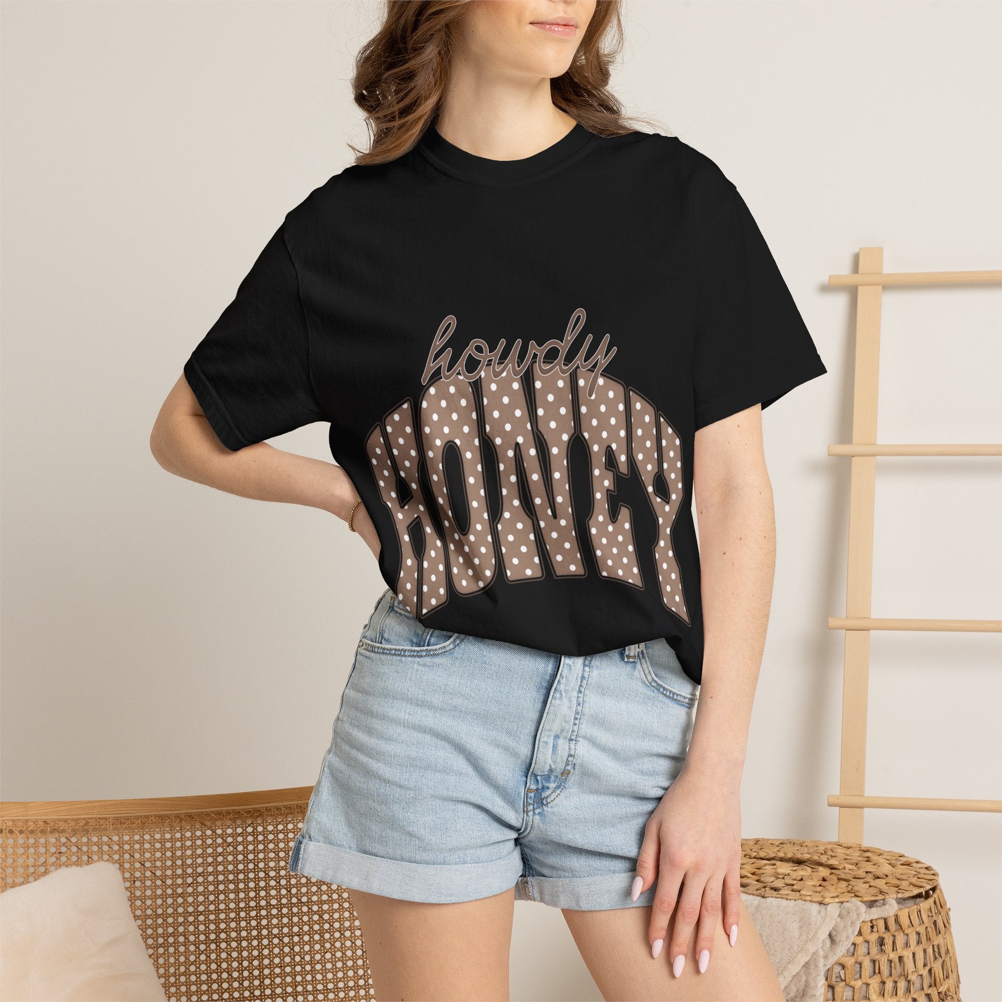 Howdy Honey T-Shirt — Retro Polka Dot Western Tee
