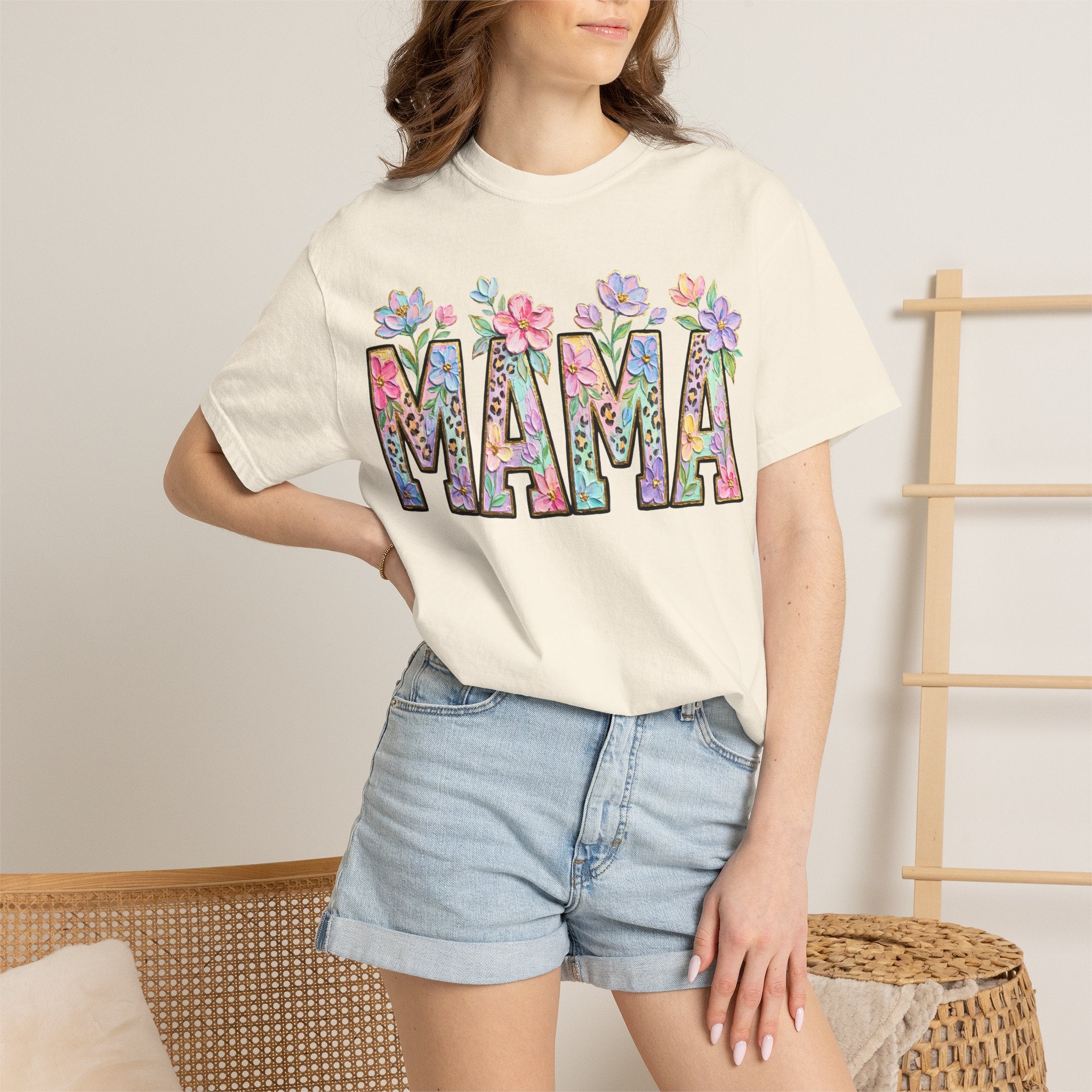 Mama Floral T-Shirt — Mother's Day Garden Letter Tee