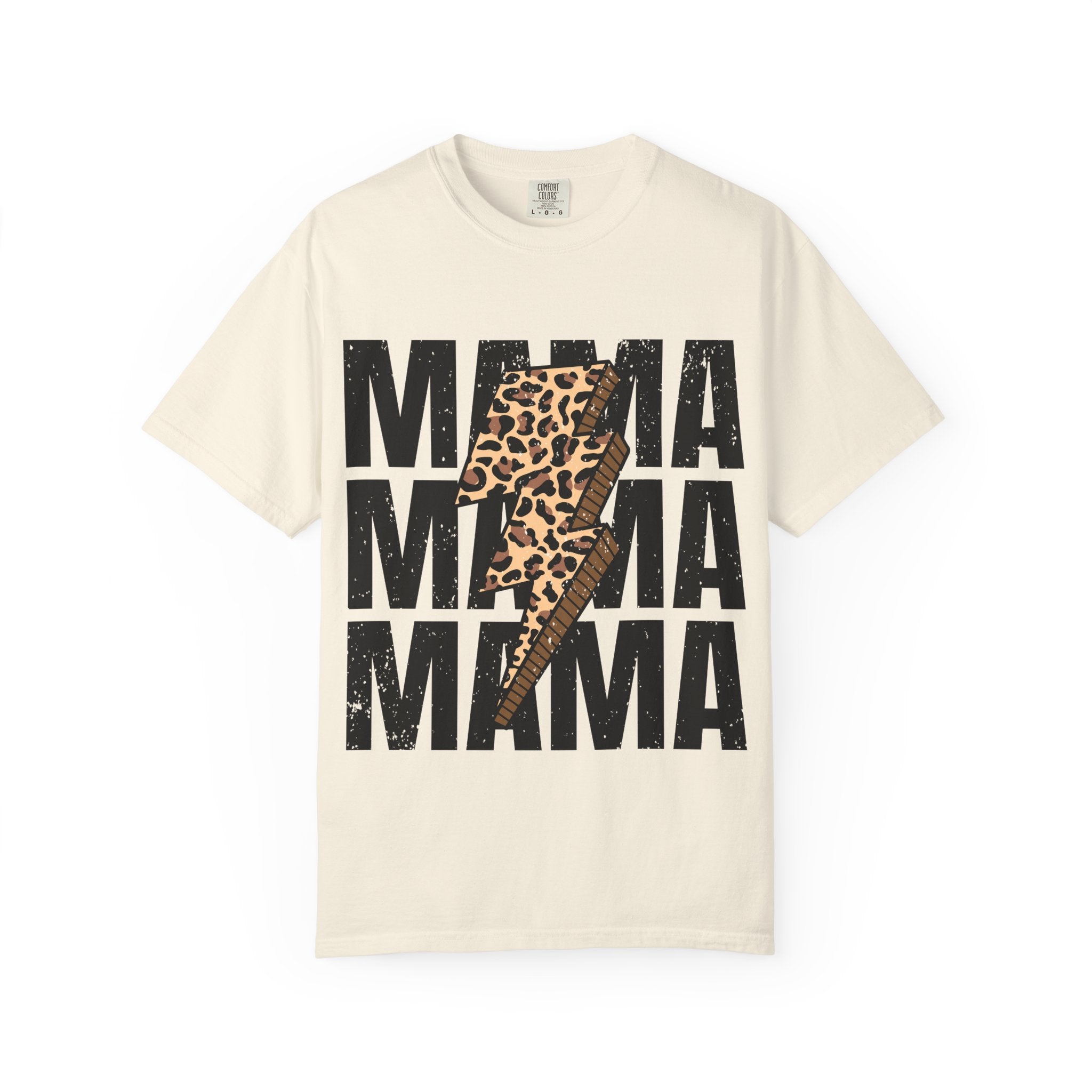 Mama Lightning Leopard Graphic T-Shirt