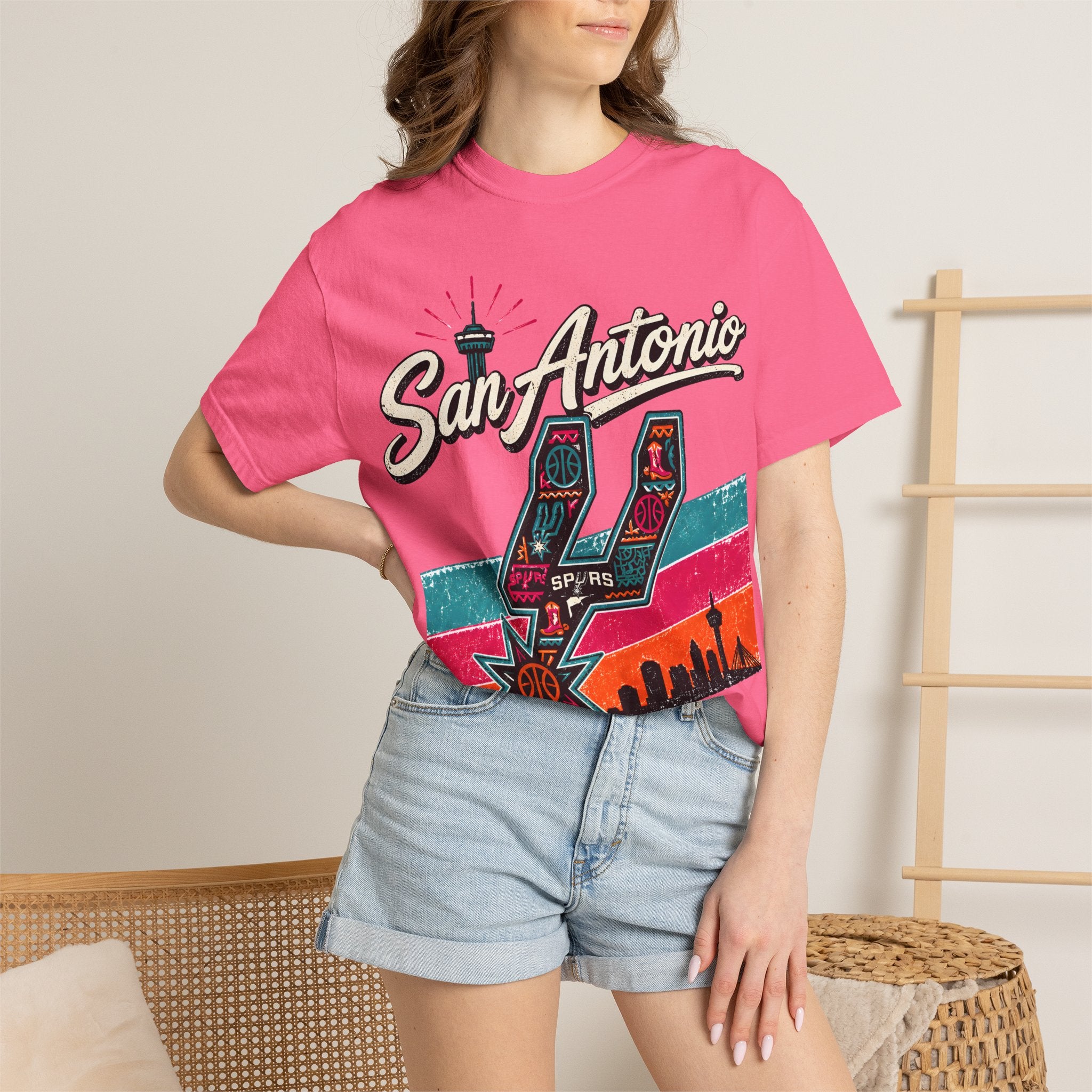 San Antonio Spurs Retro Skyline T-Shirt