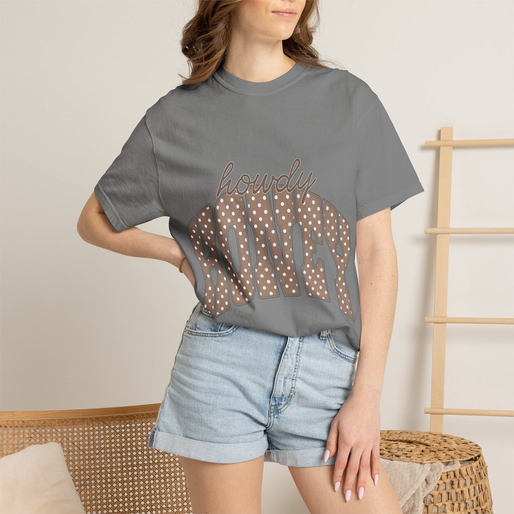 Howdy Honey T-Shirt — Retro Polka Dot Western Tee