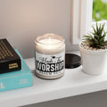 Made to Worship Soy Candle - 9oz Biblical Psalm 95:1 Inspirational Scented Candle