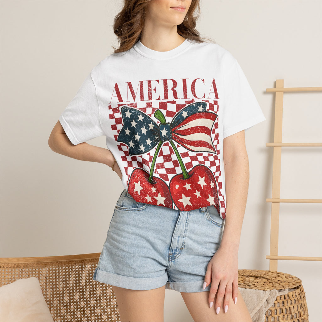 America Cherry Flag T-Shirt