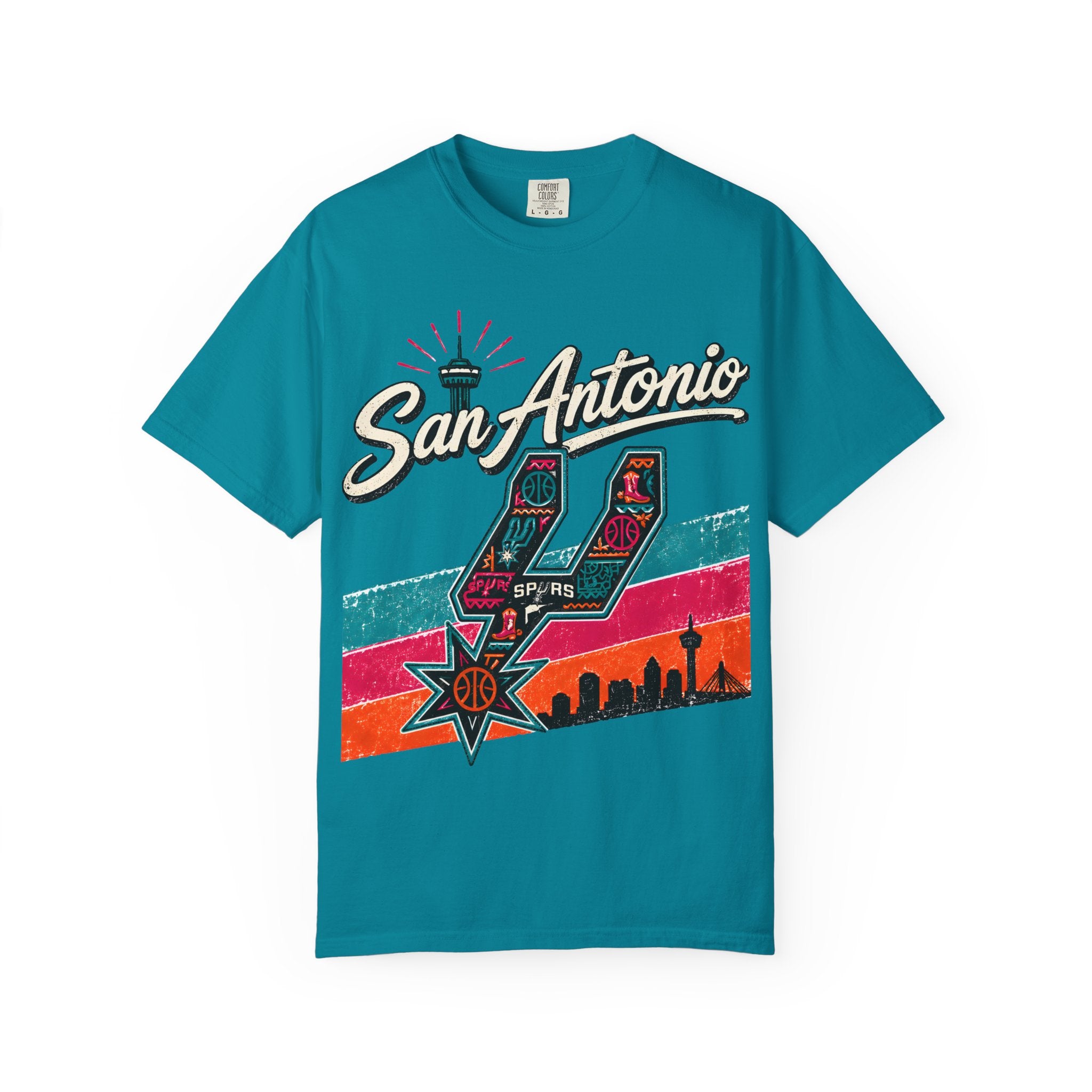 San Antonio Spurs Retro Skyline T-Shirt