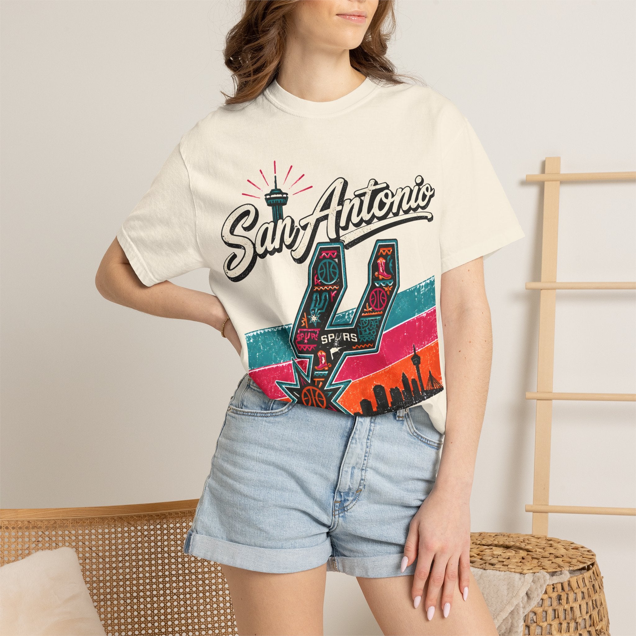 San Antonio Spurs Retro Skyline T-Shirt
