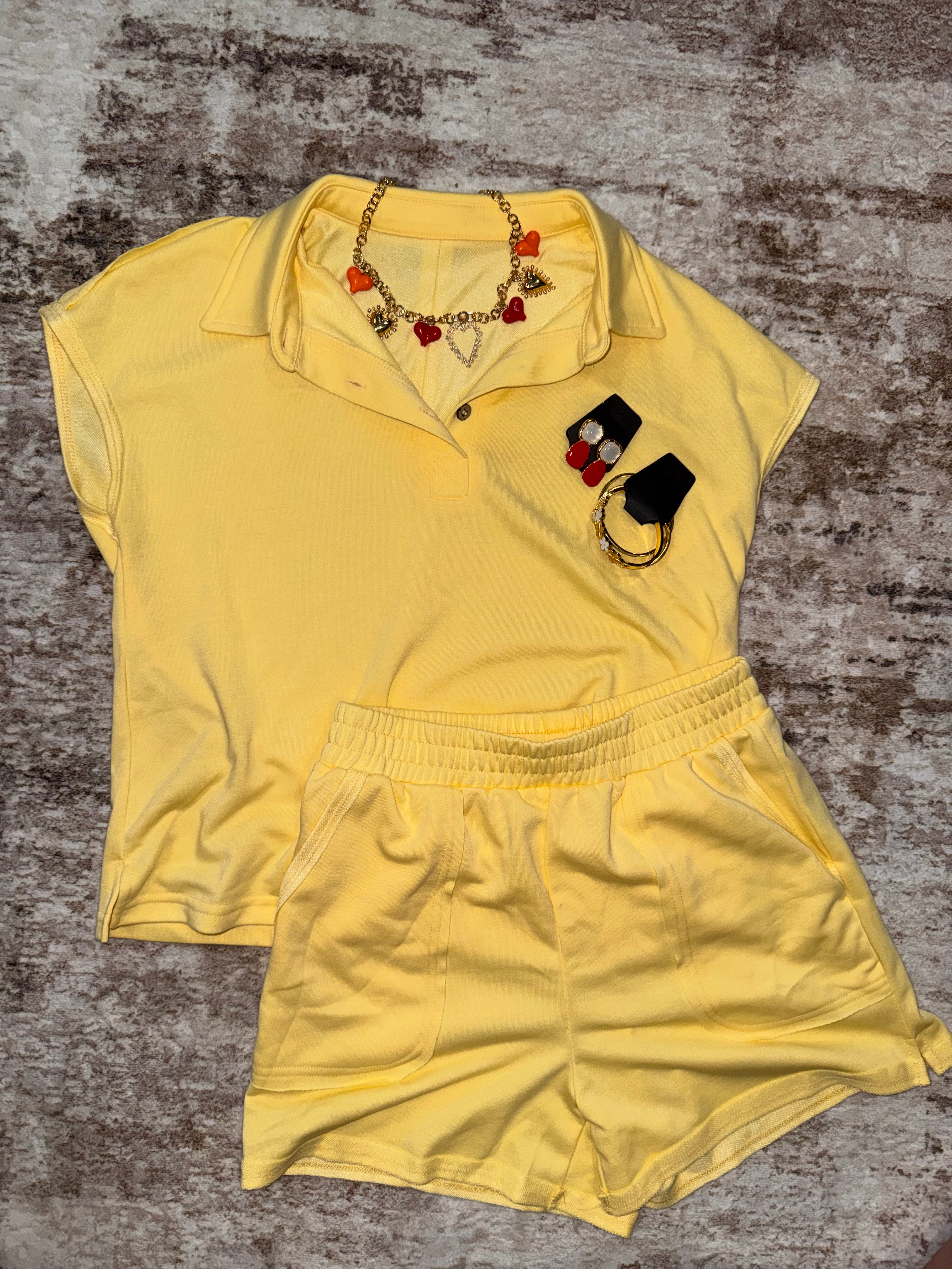 Butter Yellow Polo Set